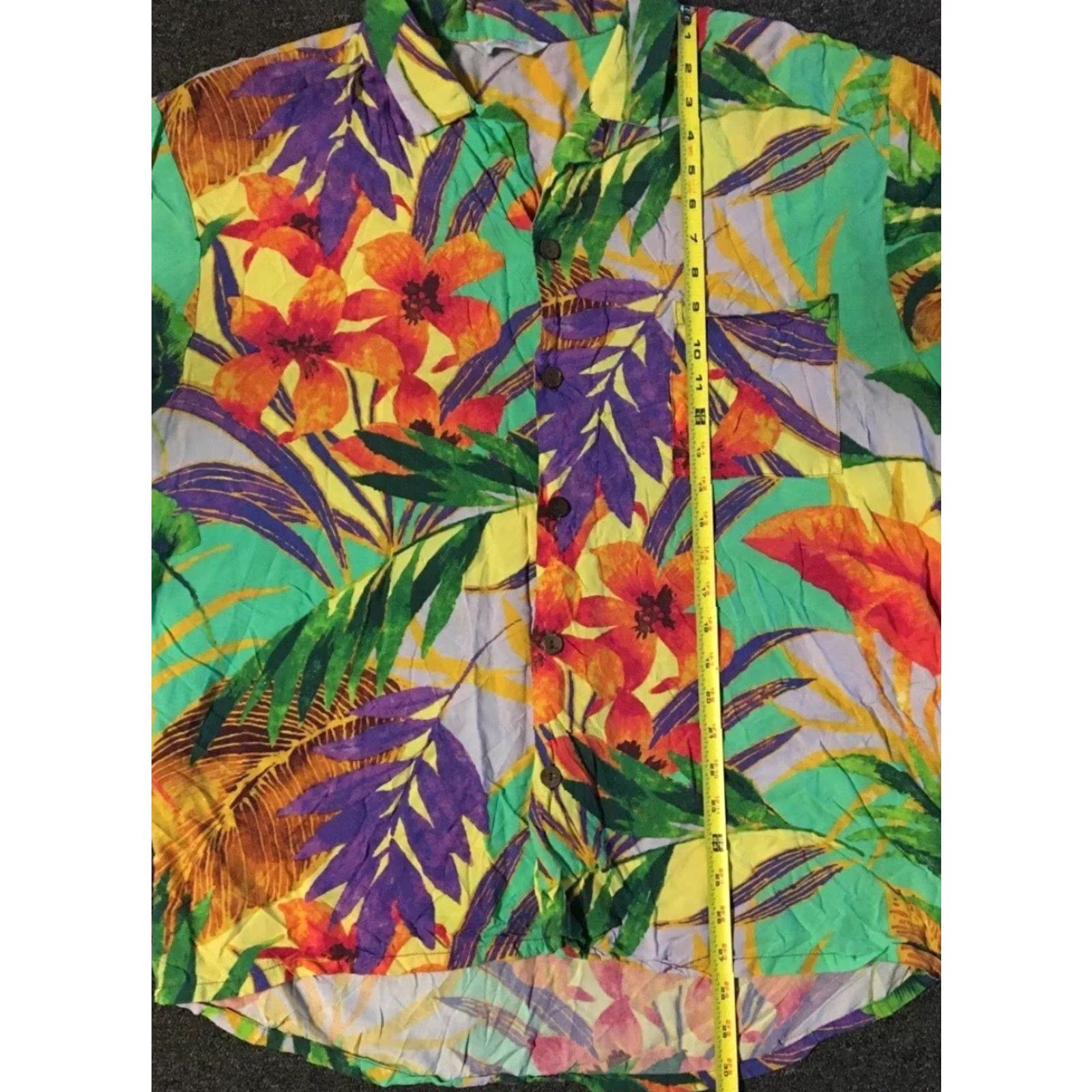 Vintage VINTAGE Jams World Floral Hawaiian Shirt XL Button-Up Short Sleeve Men Green 90s AOP Tropical Beach Surf Flower Pattern Hawaii Retro Size US XL / EU 56 / 4 - 6 Thumbnail