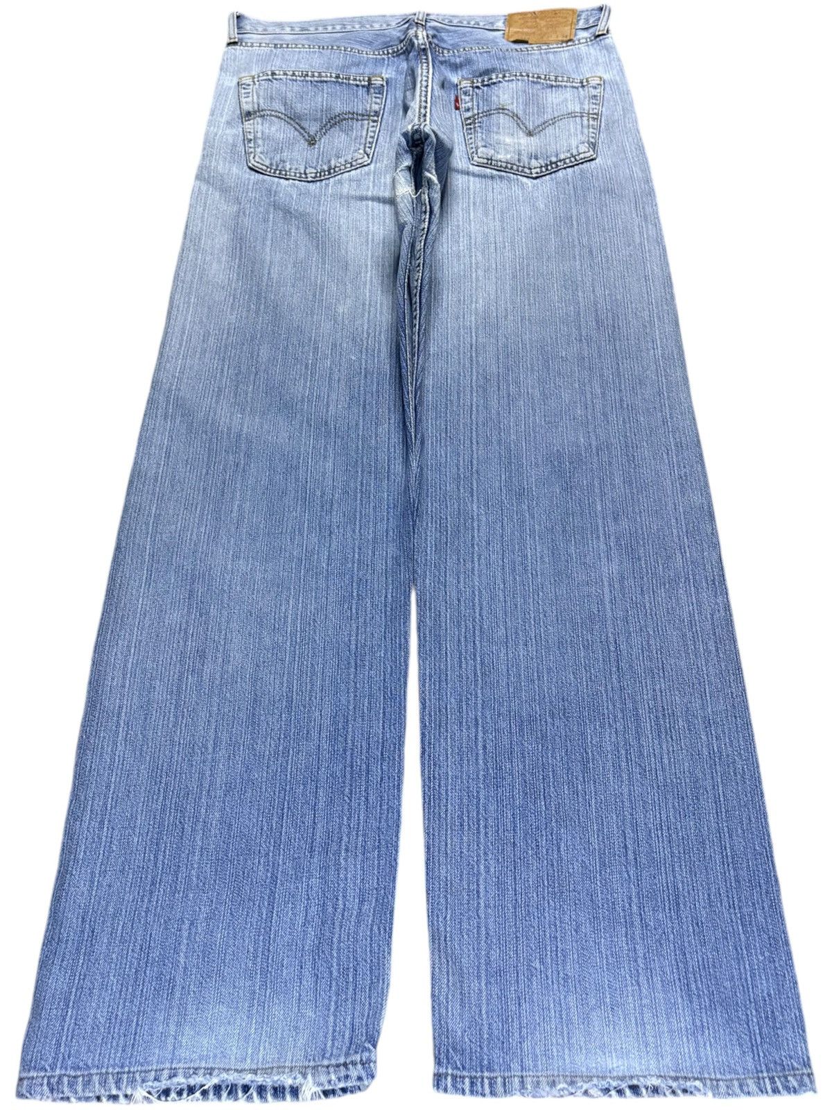 Levi's × Levi's Vintage Clothing Vintage 90s Levis 512 Blue Wash Distressed Baggy Jeans Size US 35 - 2 Thumbnail