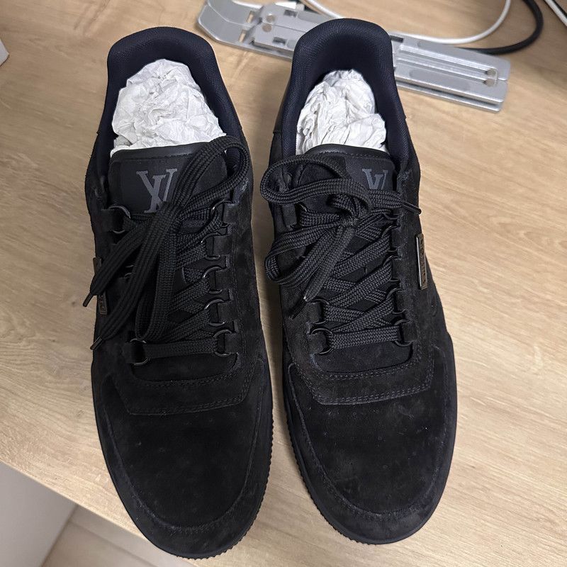 Louis Vuitton Louis Vuitton Trainer Black Suede Sneakers -2508 Size US 8 / EU 41 - 2 Thumbnail