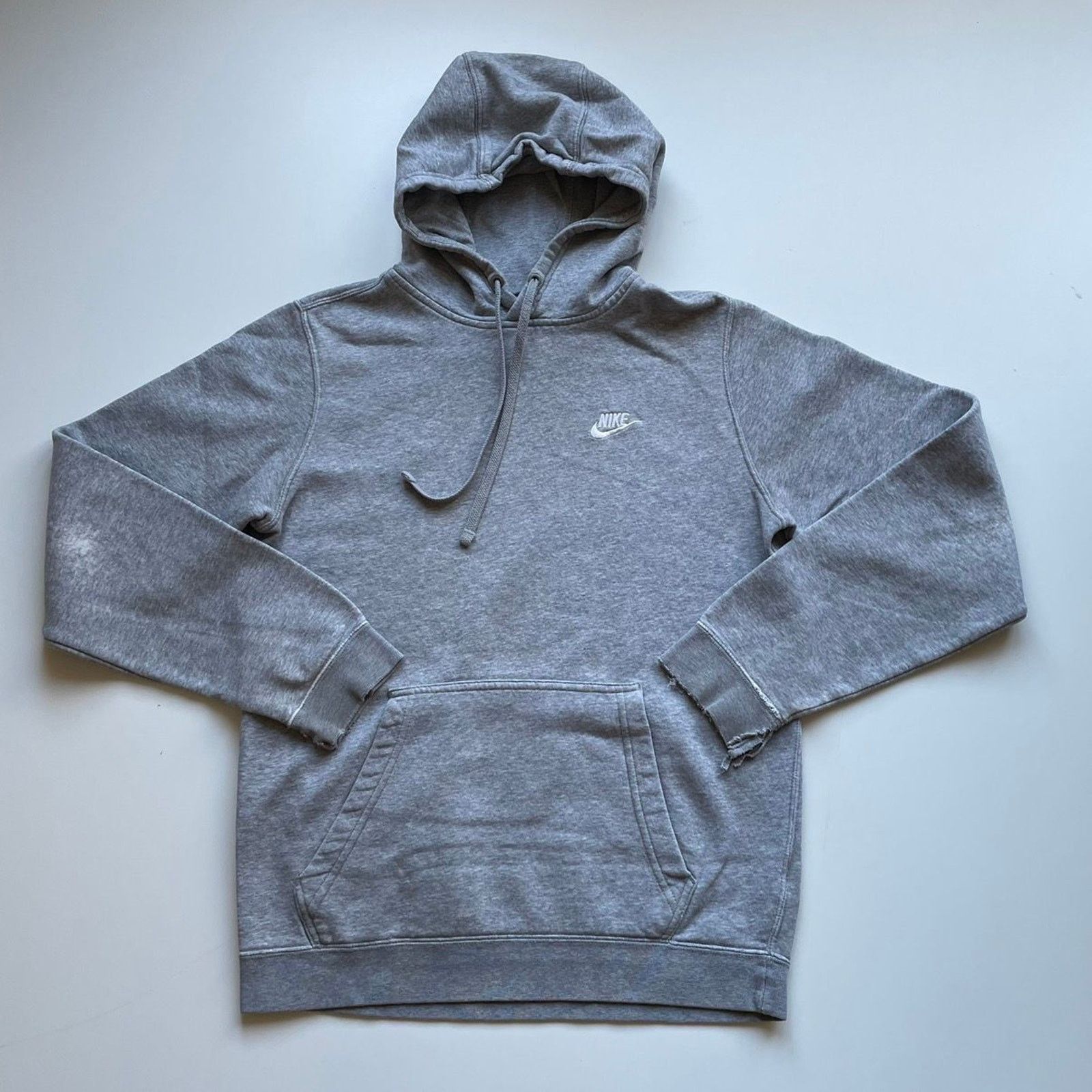Nike Vintage Nike Sportswear Swoosh Hoodie Small Gray Distressed Size US S / EU 44-46 / 1 - 1 Thumbnail