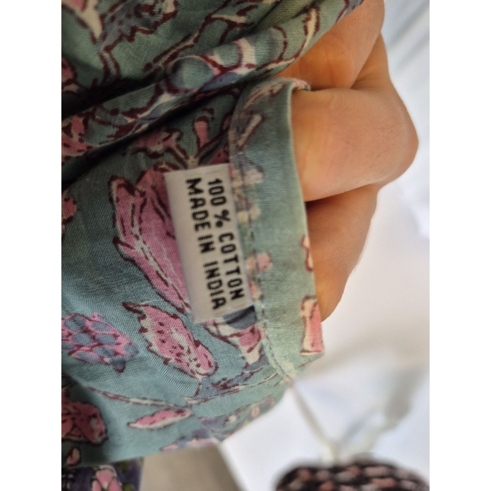 Other New India Collection Blue/Green Pink Cotton Maxi Dress XS Size XS / US 0-2 / IT 36-38 - 8 Thumbnail