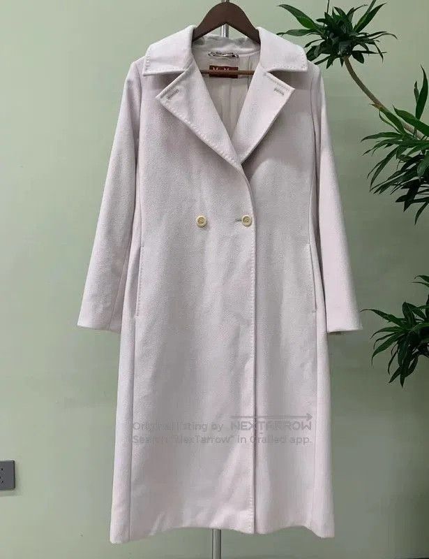 Max Mara MaxMara Elegant Women's White Coat . Size XL / US 12-14 / IT 48-50 - 2 Thumbnail