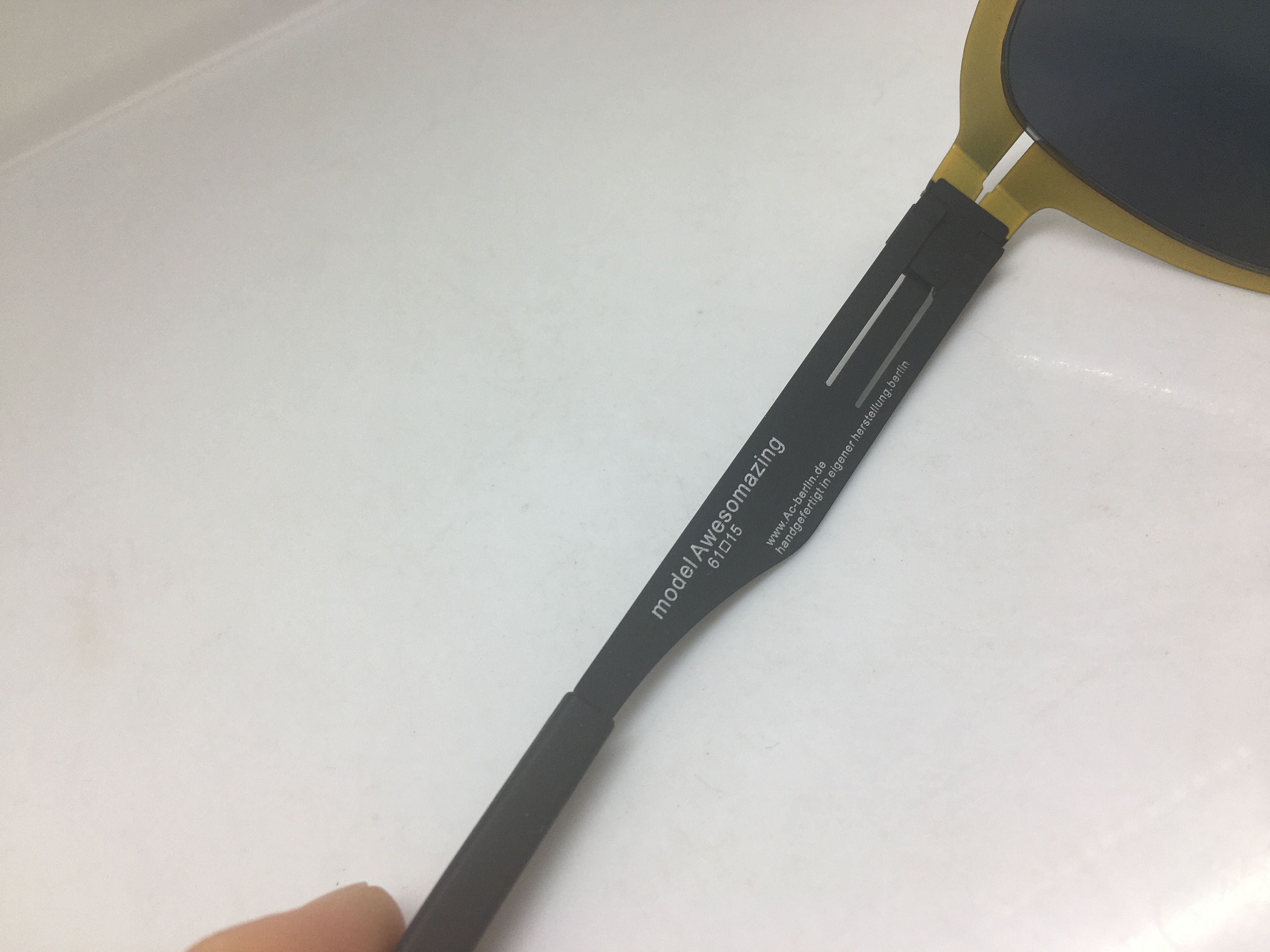 Other Matte Black Yellow Alloy Sunglasses Frame Size ONE SIZE - 5 Thumbnail