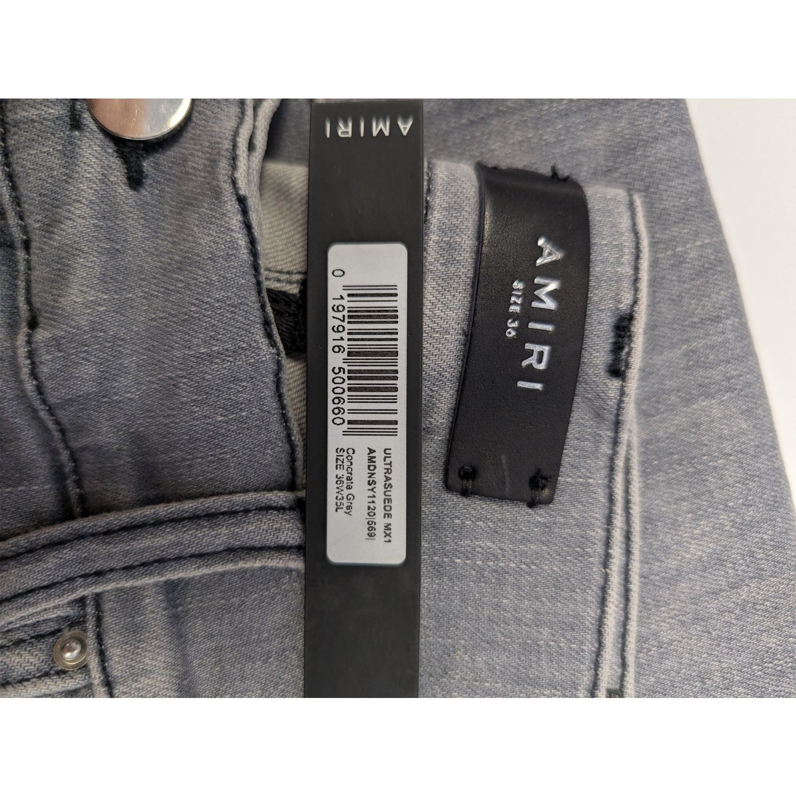 Amiri o1rshd1 Ultrasuede MX1 Denim Jeans in Concrete Grey Size US 36 / EU 52 - 23 Thumbnail