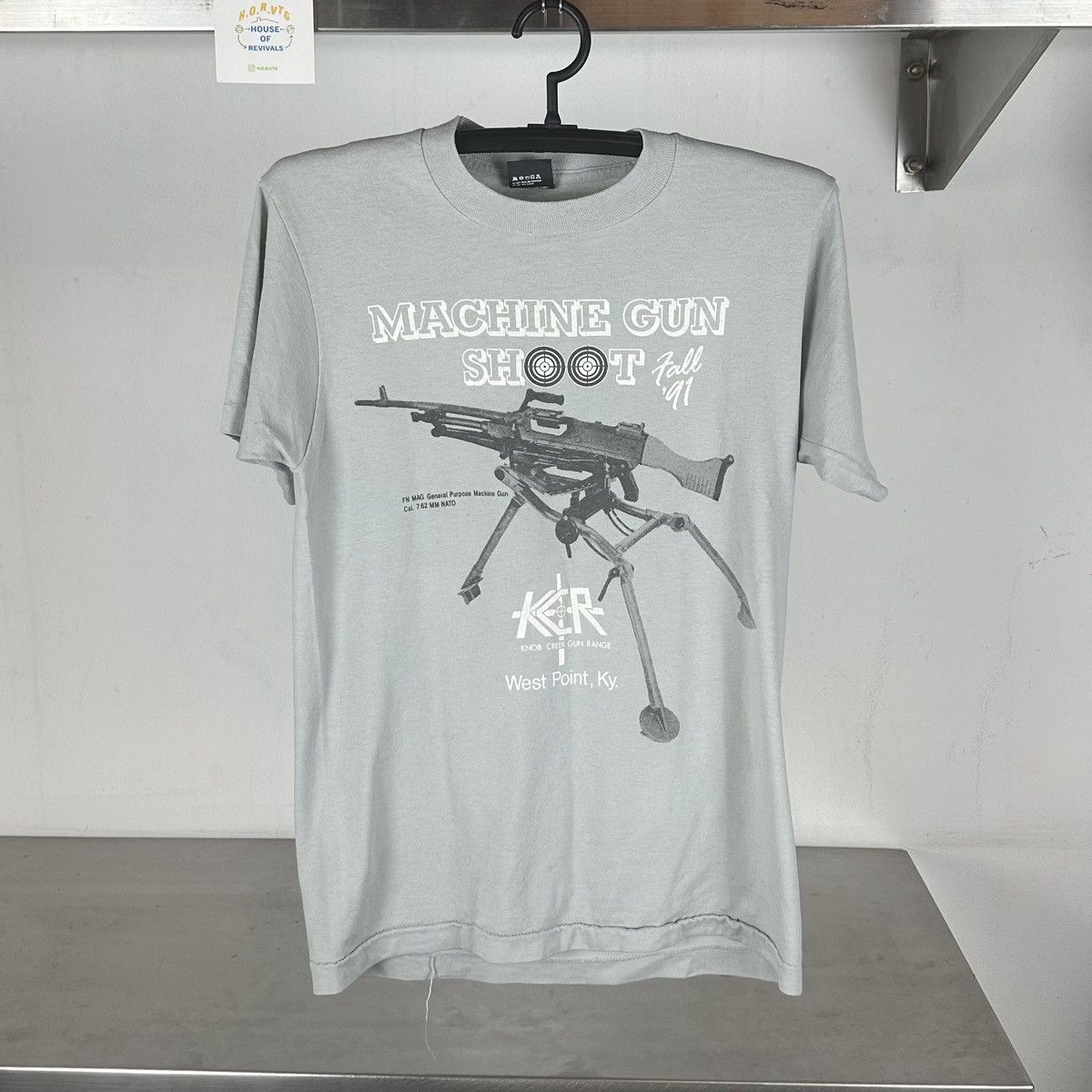 Made In Usa × Screen Stars × Vintage Vintage 1991 Machine Gun Shoot Gun ...