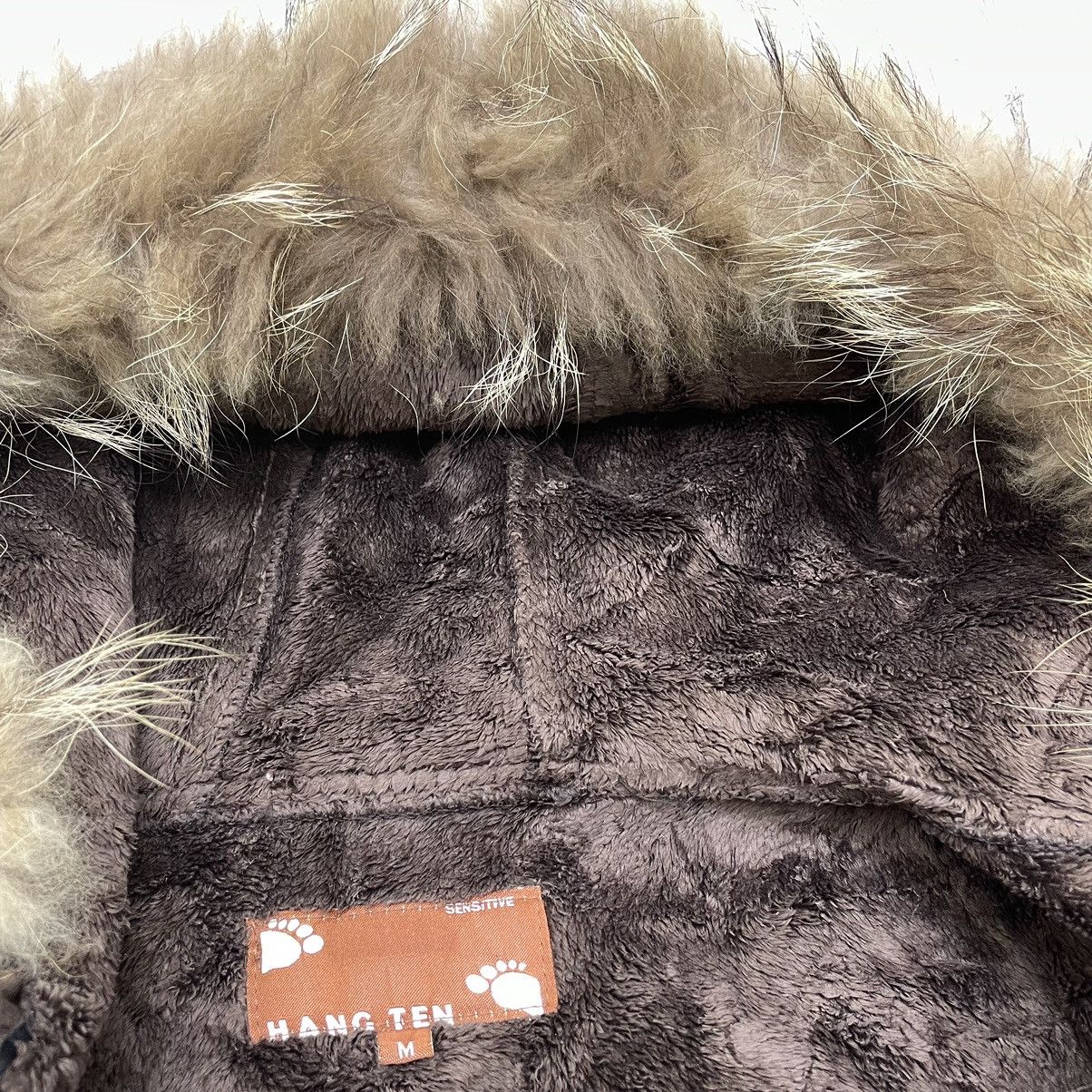If Six Was Nine Vintage Hang Ten Knit Faux Fur Hoodie Jacket Size M / US 6-8 / IT 42-44 - 4 Thumbnail
