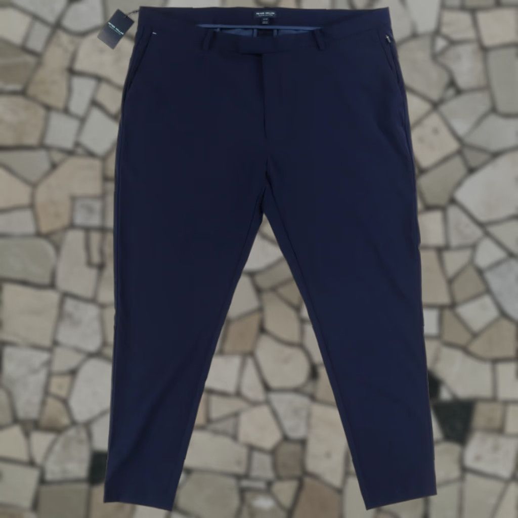 Peter Millar Peter Millar Blade Performance Ankle Trouser Navy Blue Men 42 Chino Pants Regular Adult Mens Nylon Woven Solid 21% Stretch Inseam 30in 30 Size US 42 / EU 58 - 1 Thumbnail