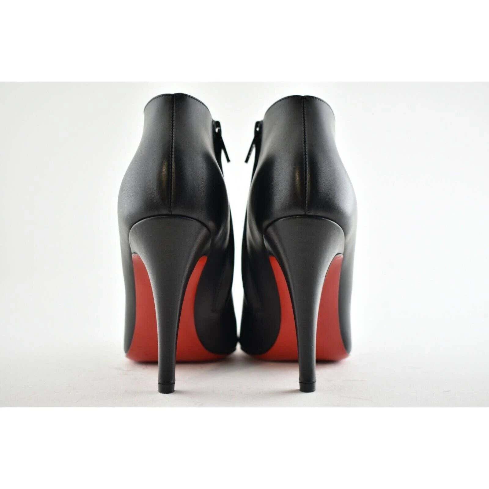 Christian Louboutin Christian Louboutin Belle 100 Black Calf Leather Ankle Size US 5 / IT 35 - 11 Thumbnail