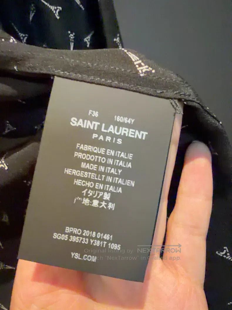 Saint Laurent Paris Saint Laurent Paris Women's Silk Shirt i Size XS / US 0-2 / IT 36-38 - 3 Thumbnail