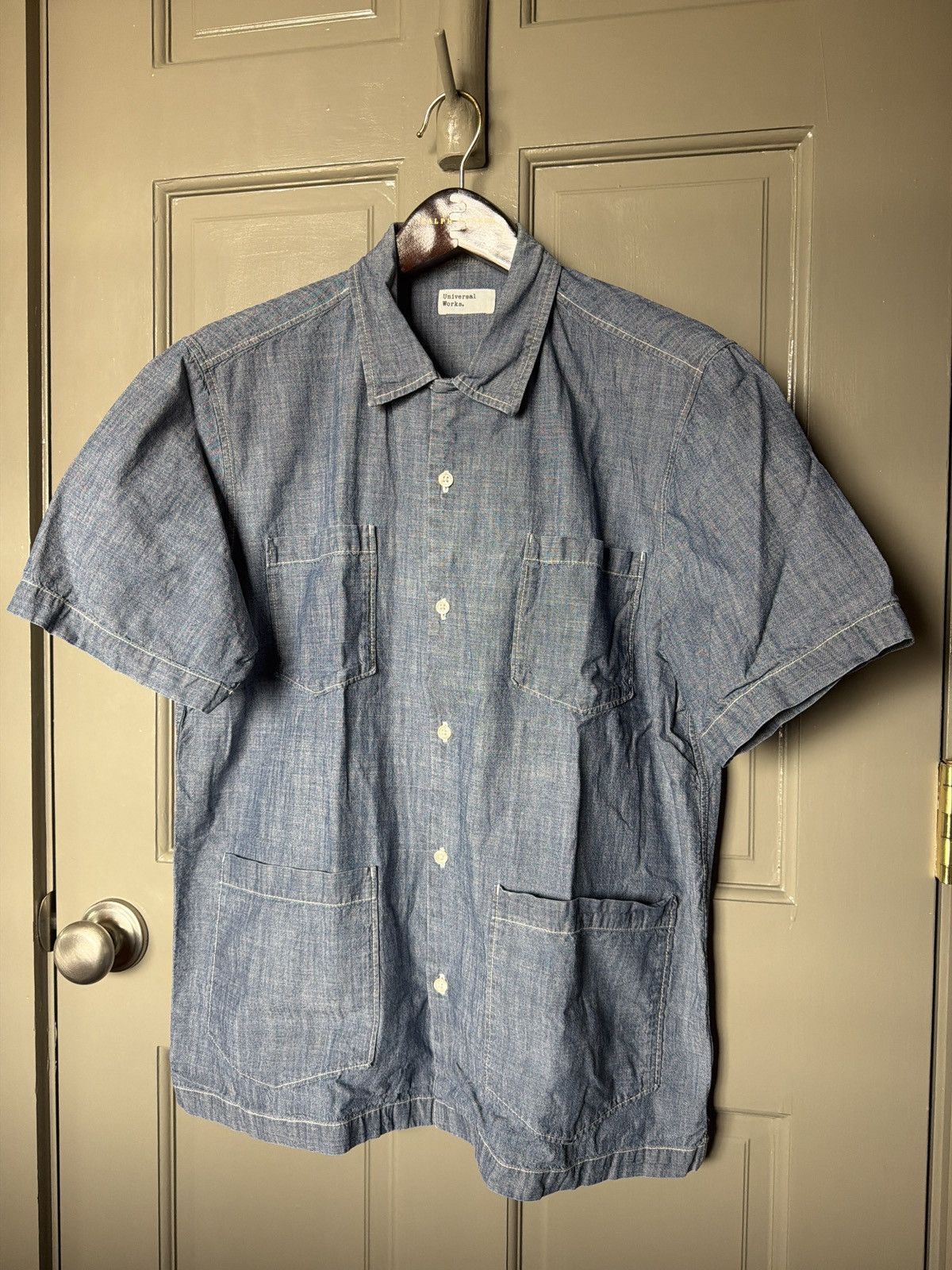 Universal Works Chambray short sleeve beach shirt Size US L / EU 52-54 / 3 - 1 Thumbnail