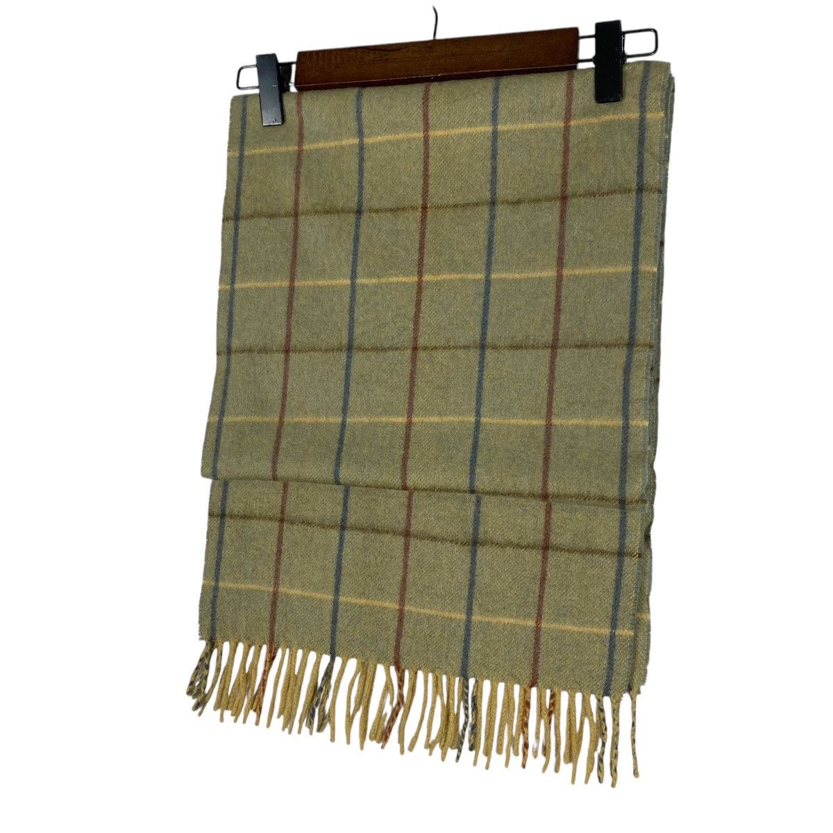 Burberry × Vintage Vintage Burberrys Nova Checked Cashmere Scarf Muffler Size ONE SIZE - 7 Thumbnail
