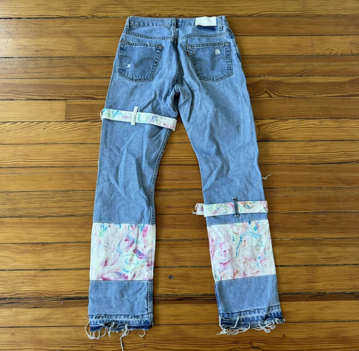 Other OG Dasyori Yori Jeans Marble Dye Denim Butterrails 5 Stripe Size US 30 / EU 46 - 11 Thumbnail