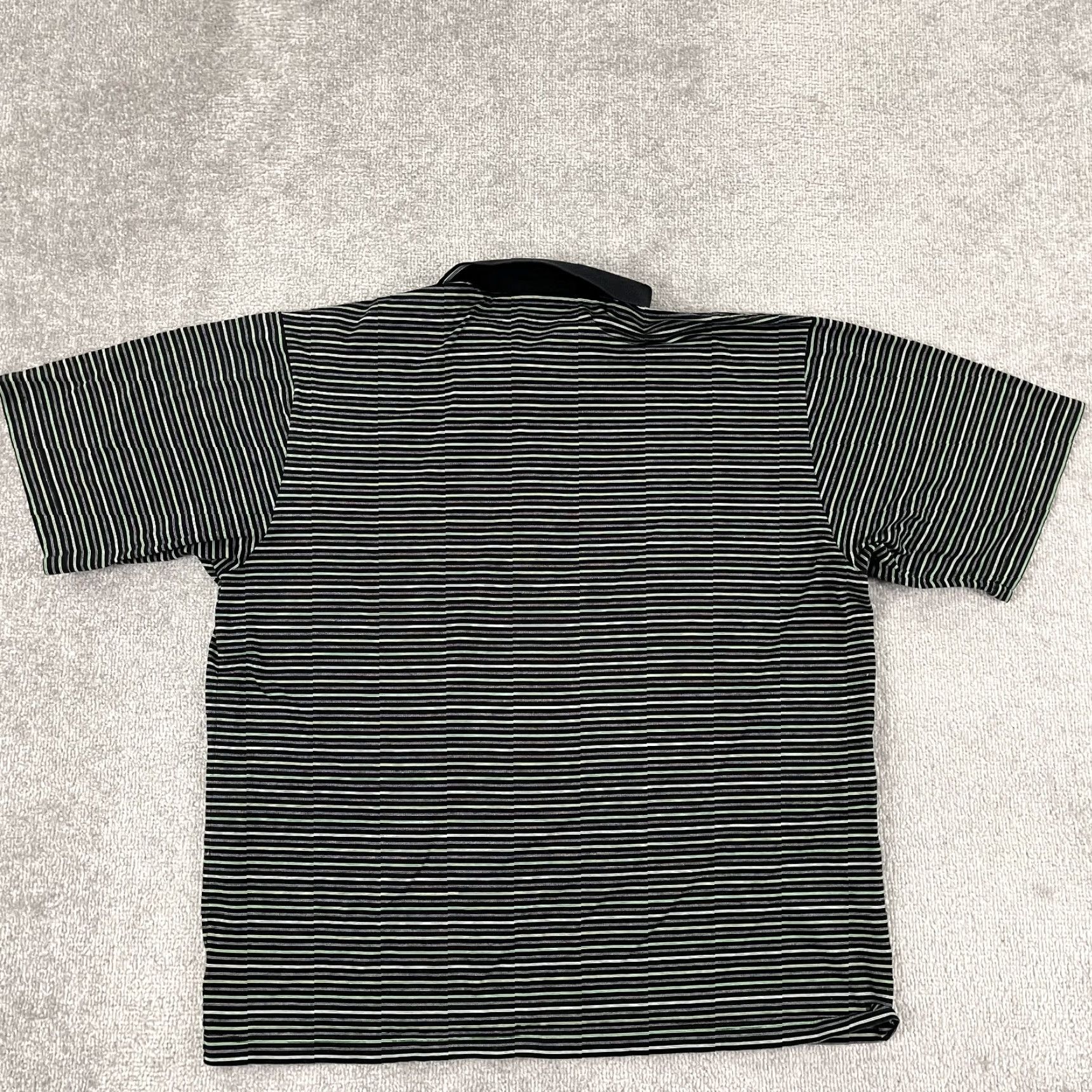 Vintage CLUBHOUSE COLLECTION Polo Shirt Mens XL Striped Black Golf Activewear Made in Italy Size US XL / EU 56 / 4 - 7 Thumbnail