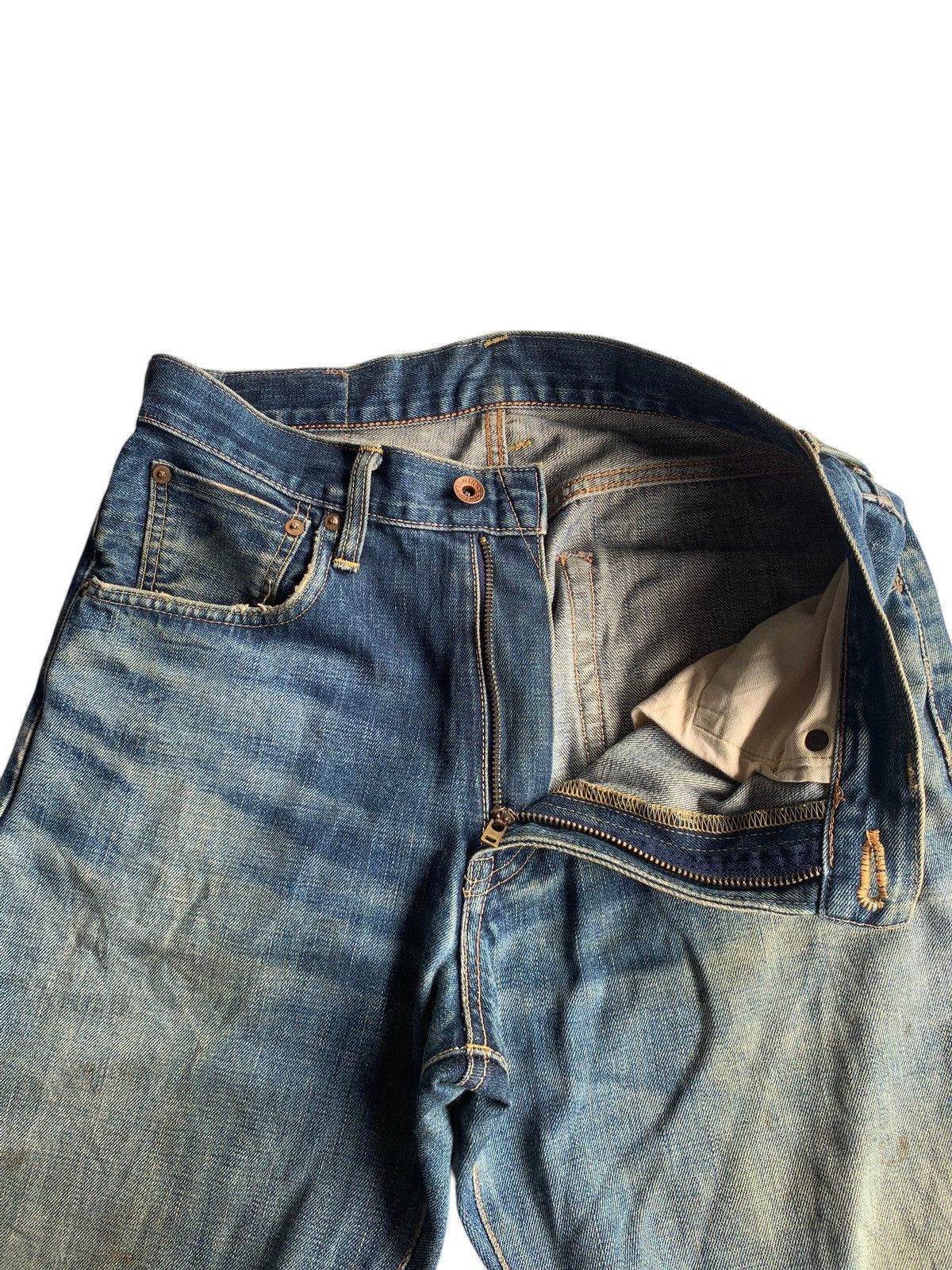 Edwin × Kapital × Vintage VINTAGE EDWIN 505X SELVEDGE JAPANESE DISTRESSED DENIM Size US 29 - 12 Thumbnail