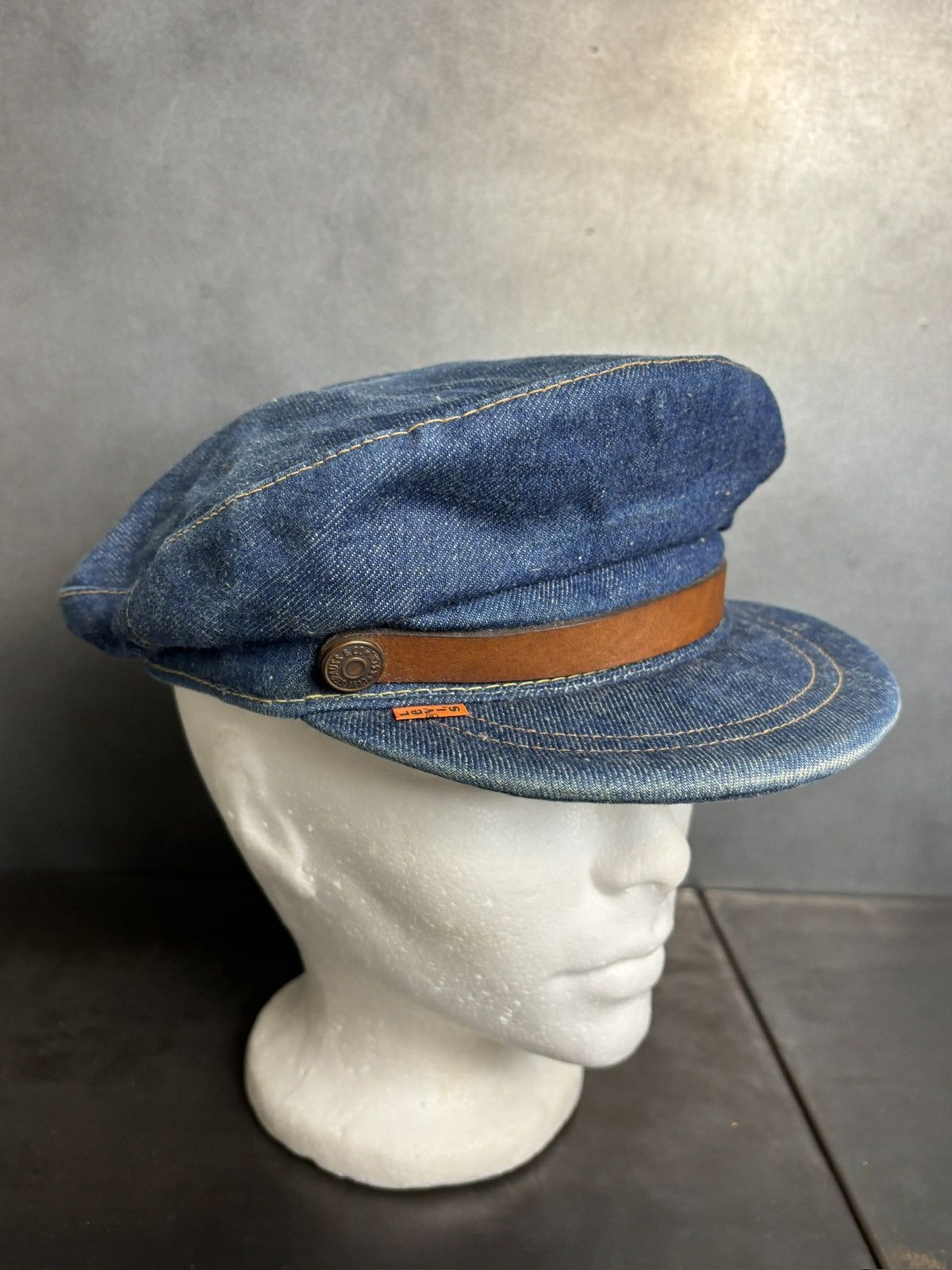 Levi's Vintage Levi's Orange Tab Hat 1970s Denim Newsboy Flatcap 70 Size ONE SIZE - 18 Thumbnail
