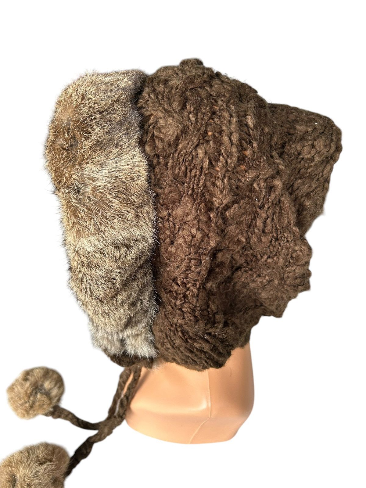 Japanese Brand × Kapital × Vintage Japanese Brand Overide Knitt Fur Big Beanie Hats Size ONE SIZE - 7 Thumbnail
