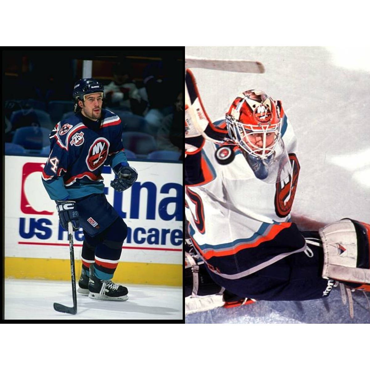 Starter RARE NY Islanders 1998 STARTER Wave jersey M white NHL vtg Size US M / EU 48-50 / 2 - 3 Thumbnail