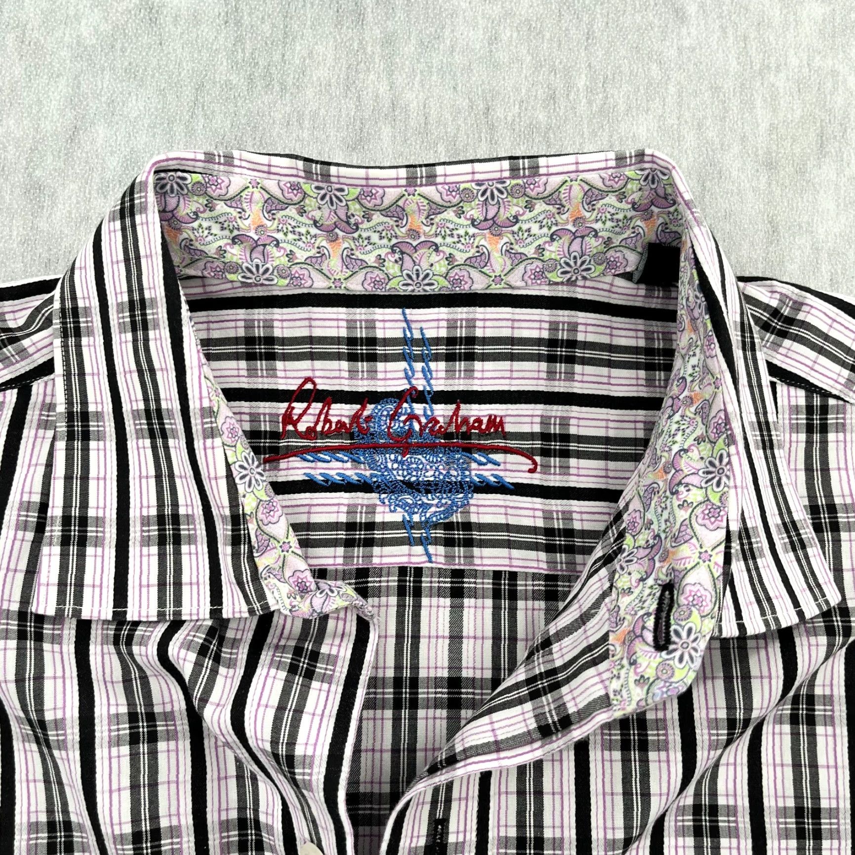 Robert Graham VINTAGE Robert Graham Shirt Adult Large Pink White Striped Button-Up Long Sleeve Mens L Size US L / EU 52-54 / 3 - 4 Thumbnail