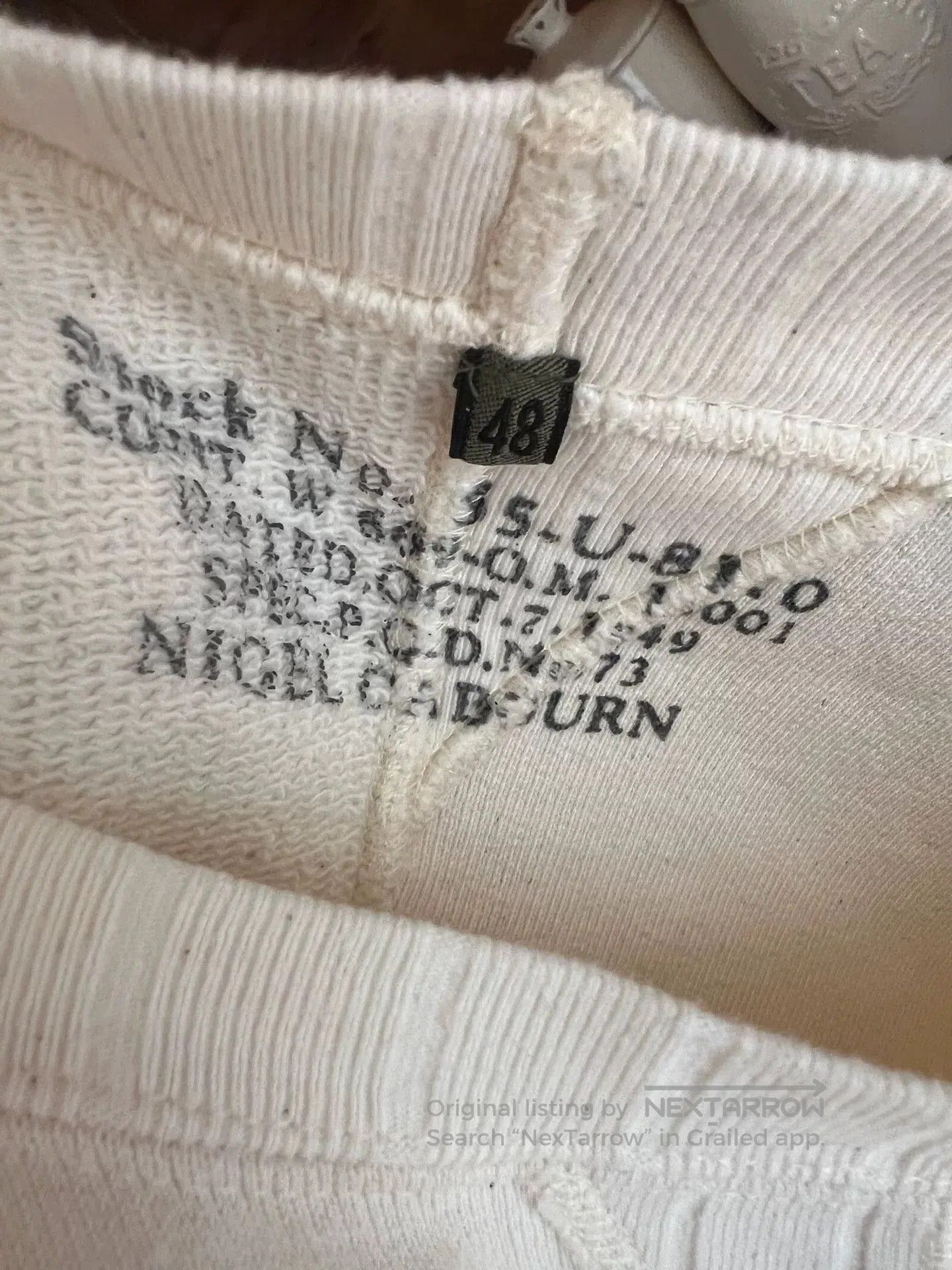 Nigel Cabourn Vintage British Army Training Sweatshirt. Size US M / EU 48-50 / 2 - 8 Thumbnail