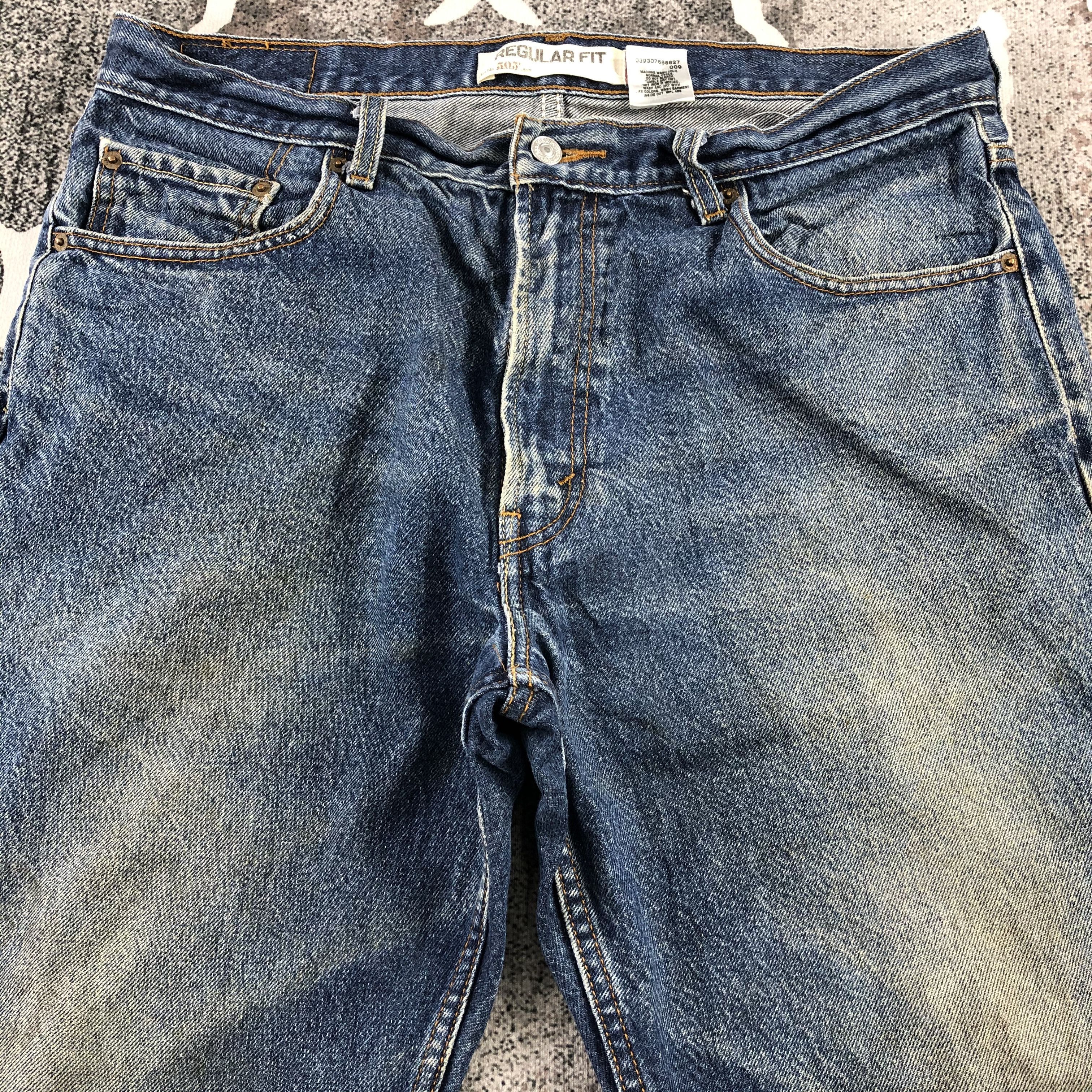 Vintage Levi's 505 Jeans Faded Blue Denim KJ1100