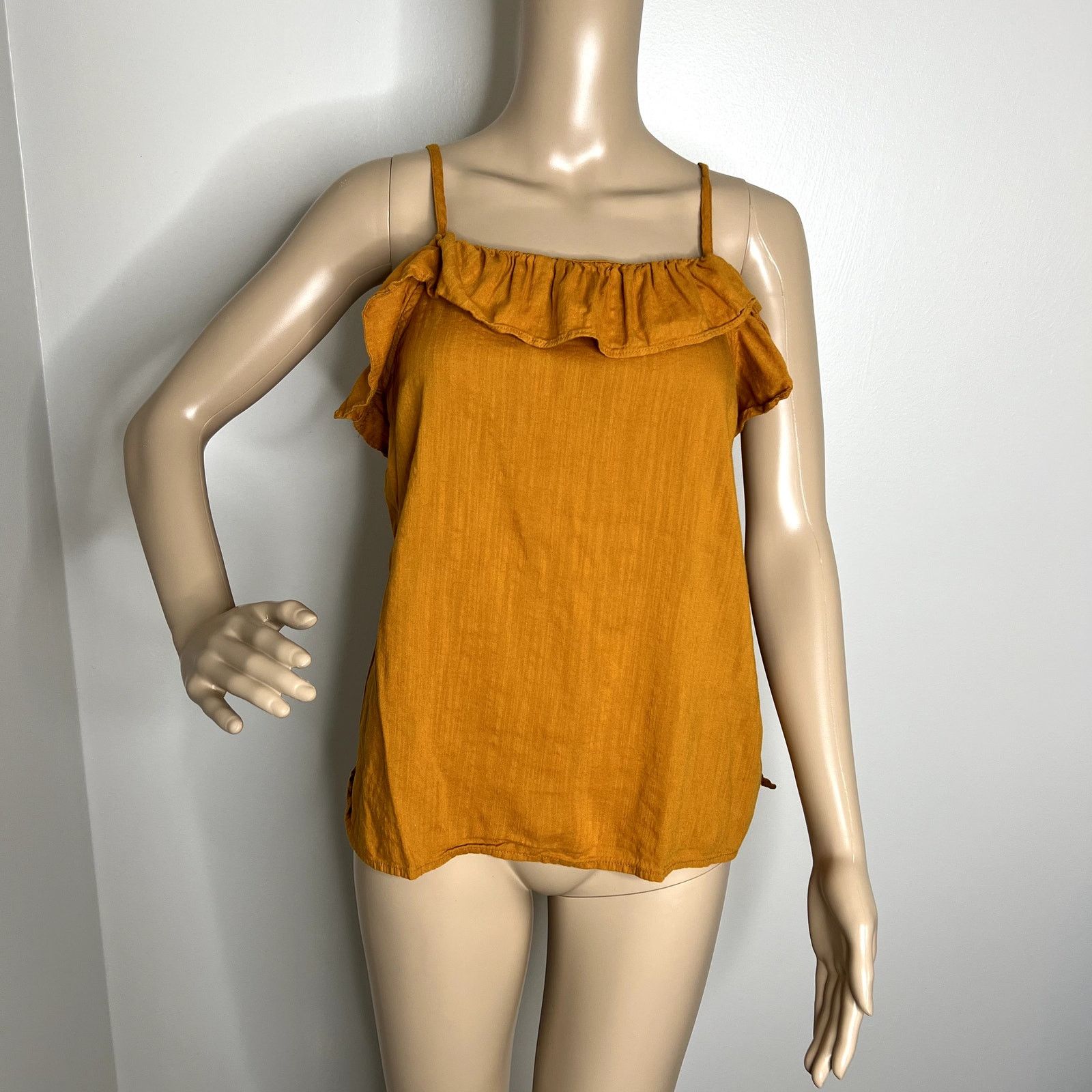 Old Navy Old Navy Orange Ruffle Tank Top Size M / US 6-8 / IT 42-44 - 8 Thumbnail