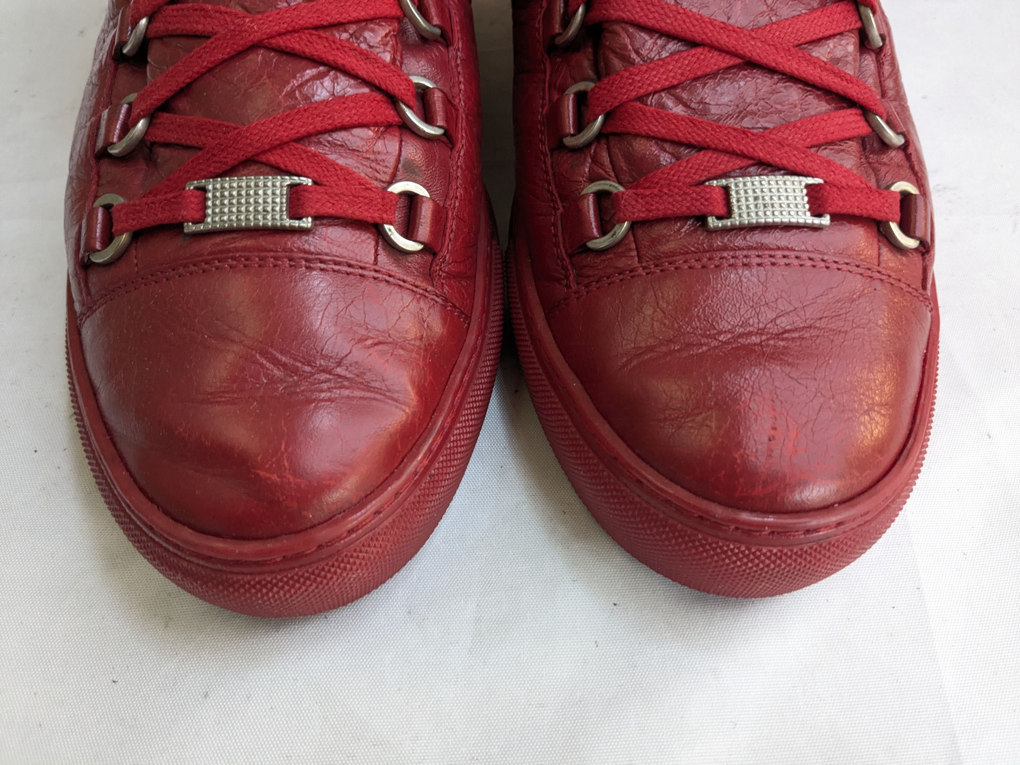 Balenciaga Balenciaga Arena Red 11 Leather High Tops Size US 11 / EU 44 - 2 Thumbnail