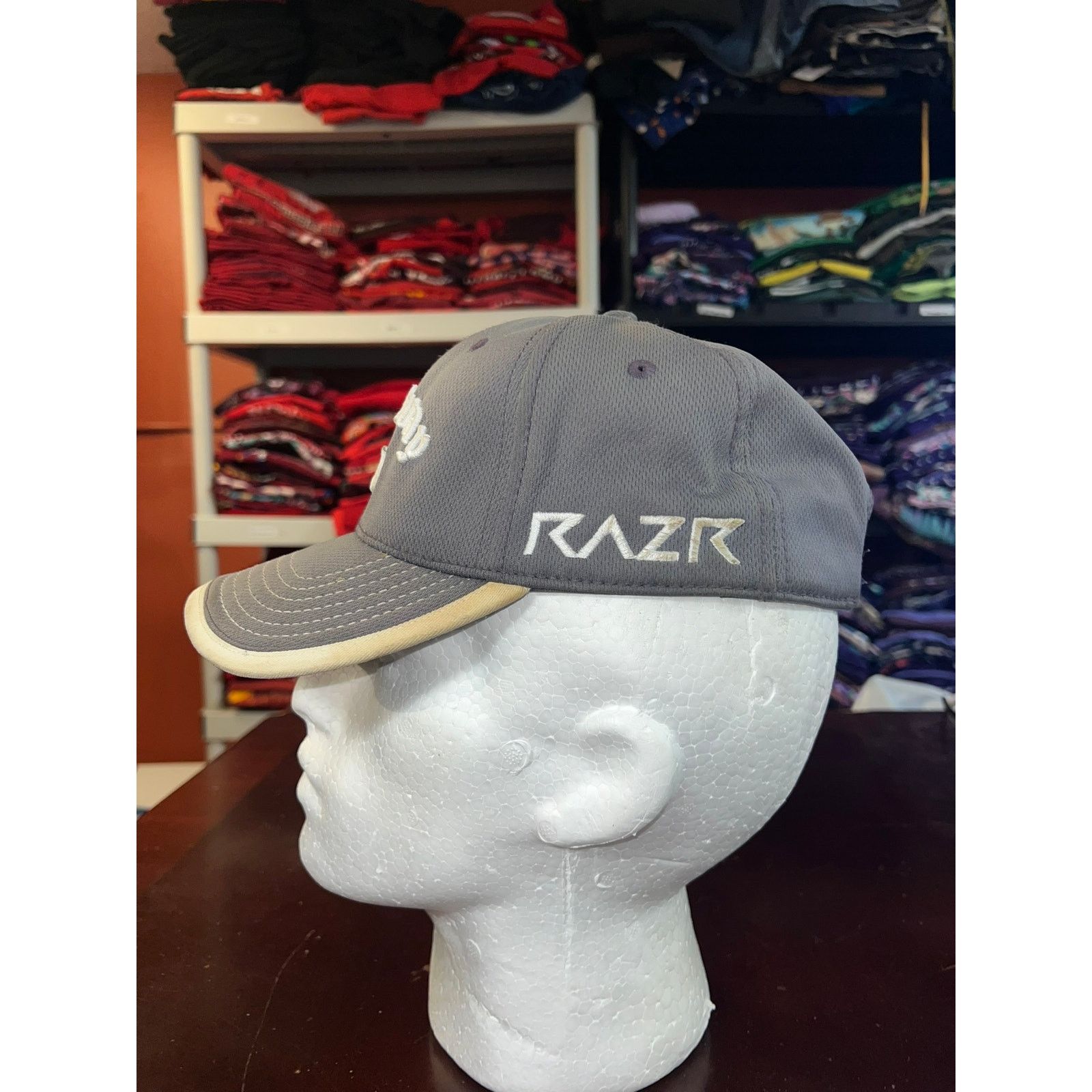 Callaway Callaway Gray Golf Hat Razr Odyssey Hex Black Tour Yellowed Size ONE SIZE - 4 Thumbnail