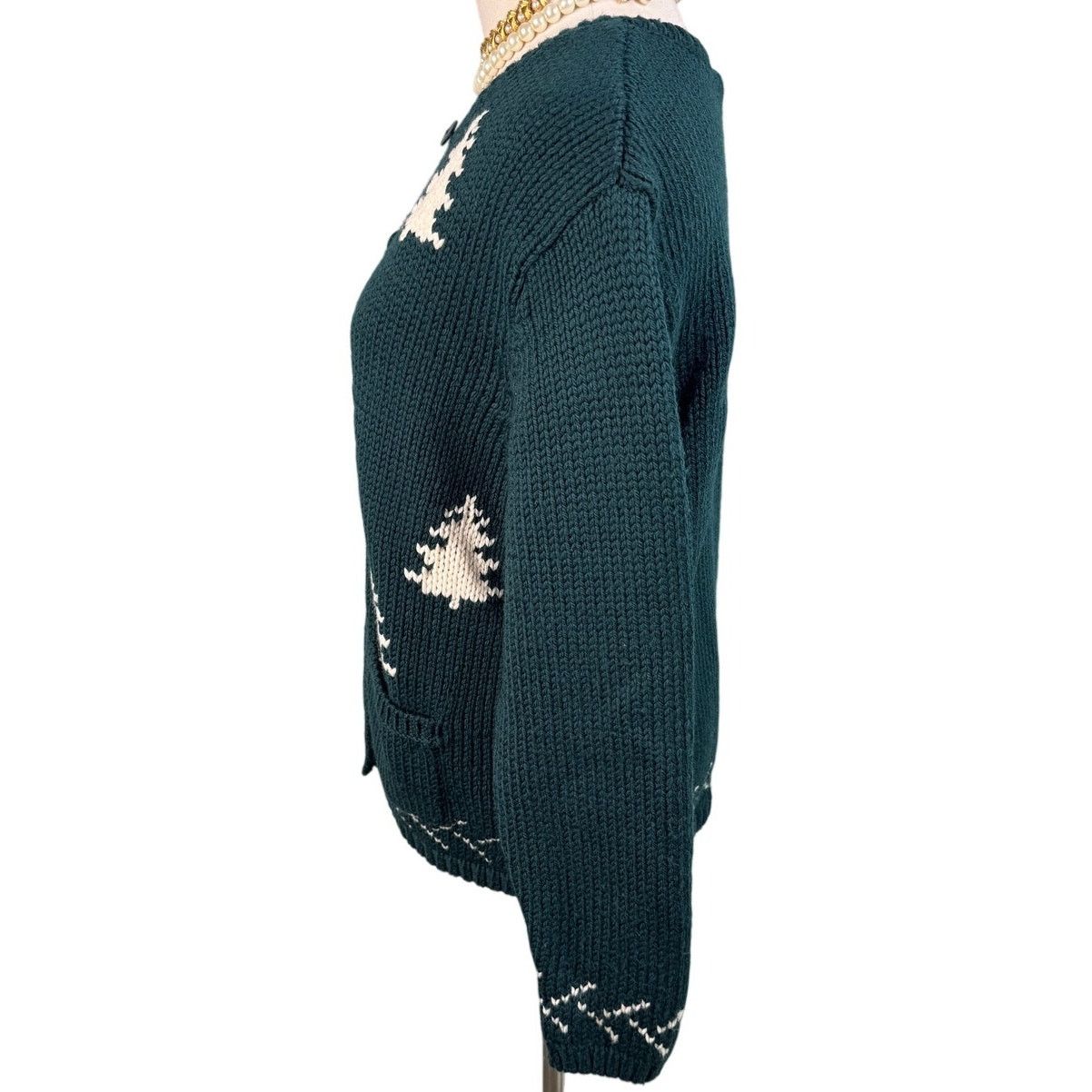 Vintage Vintage Talbots 100% wool pine tree cardigan sweater size M Size M / US 6-8 / IT 42-44 - 3 Thumbnail