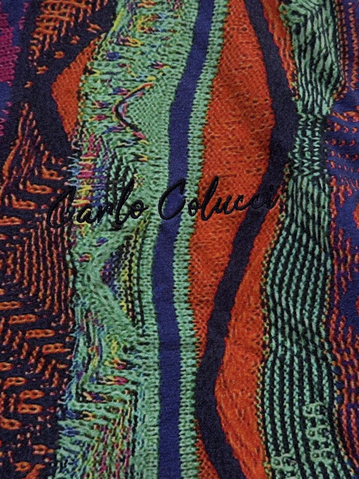 Carlo Colucci Carlo Colucci coloured cable knit Coogi pattern t-shirt Y2K Size US L / EU 52-54 / 3 - 3 Thumbnail