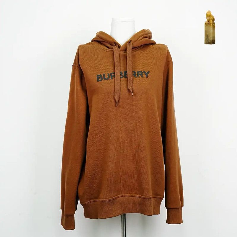 Burberry Burberry Brown Cotton Logo Hoodie for Men Size US M / EU 48-50 / 2 - 1 Thumbnail