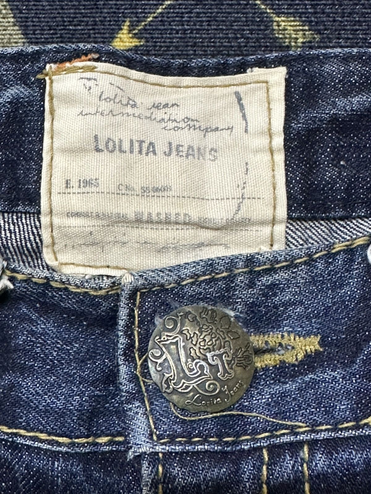 Hysteric Glamour Vintage Lolita jeans Whiskers Grunge Distressed Denim Size US 31 - 8 Thumbnail