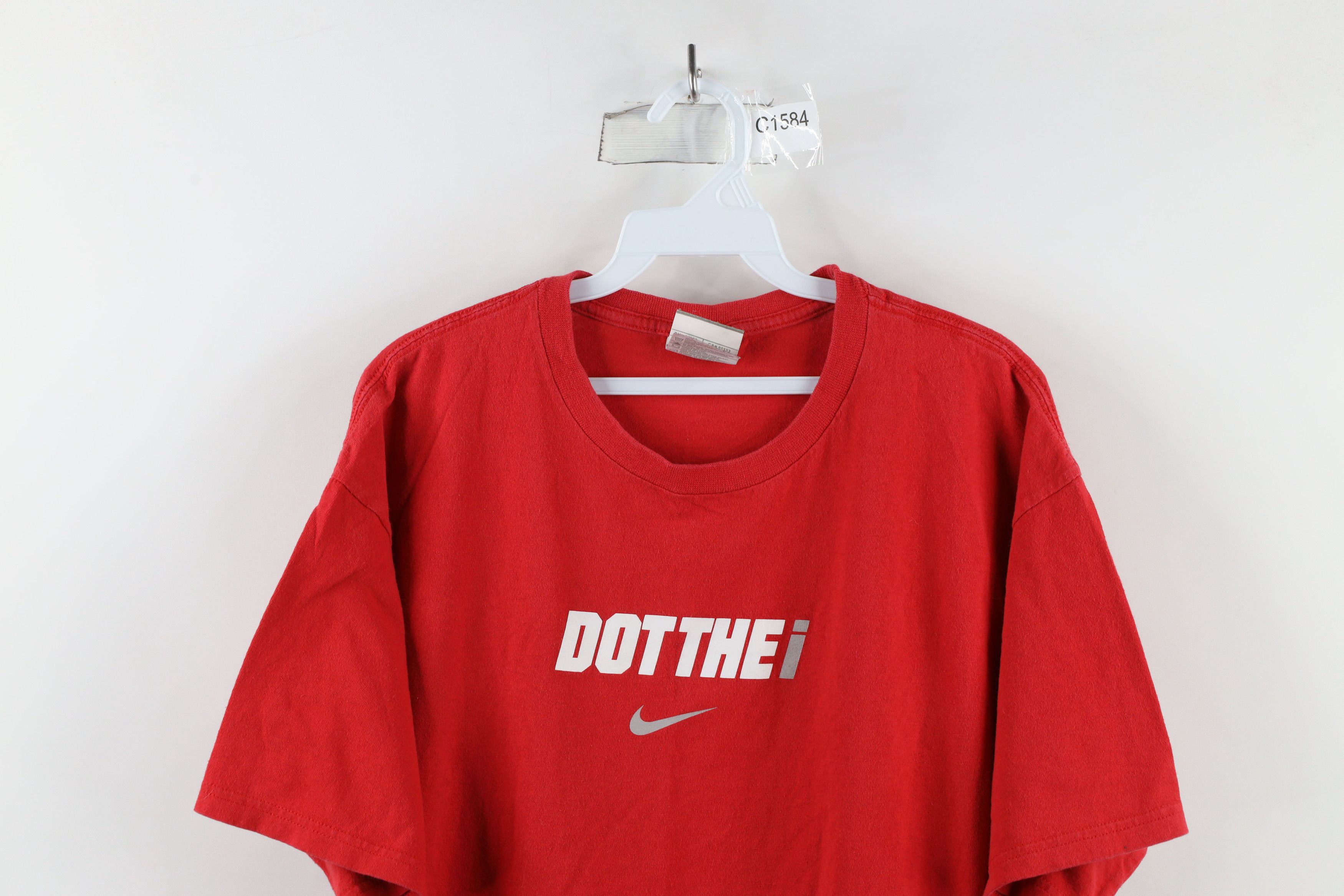 Nike × Vintage Vintage Nike Swoosh Dot the I Ohio State University T-Shirt Size US L / EU 52-54 / 3 - 2 Thumbnail