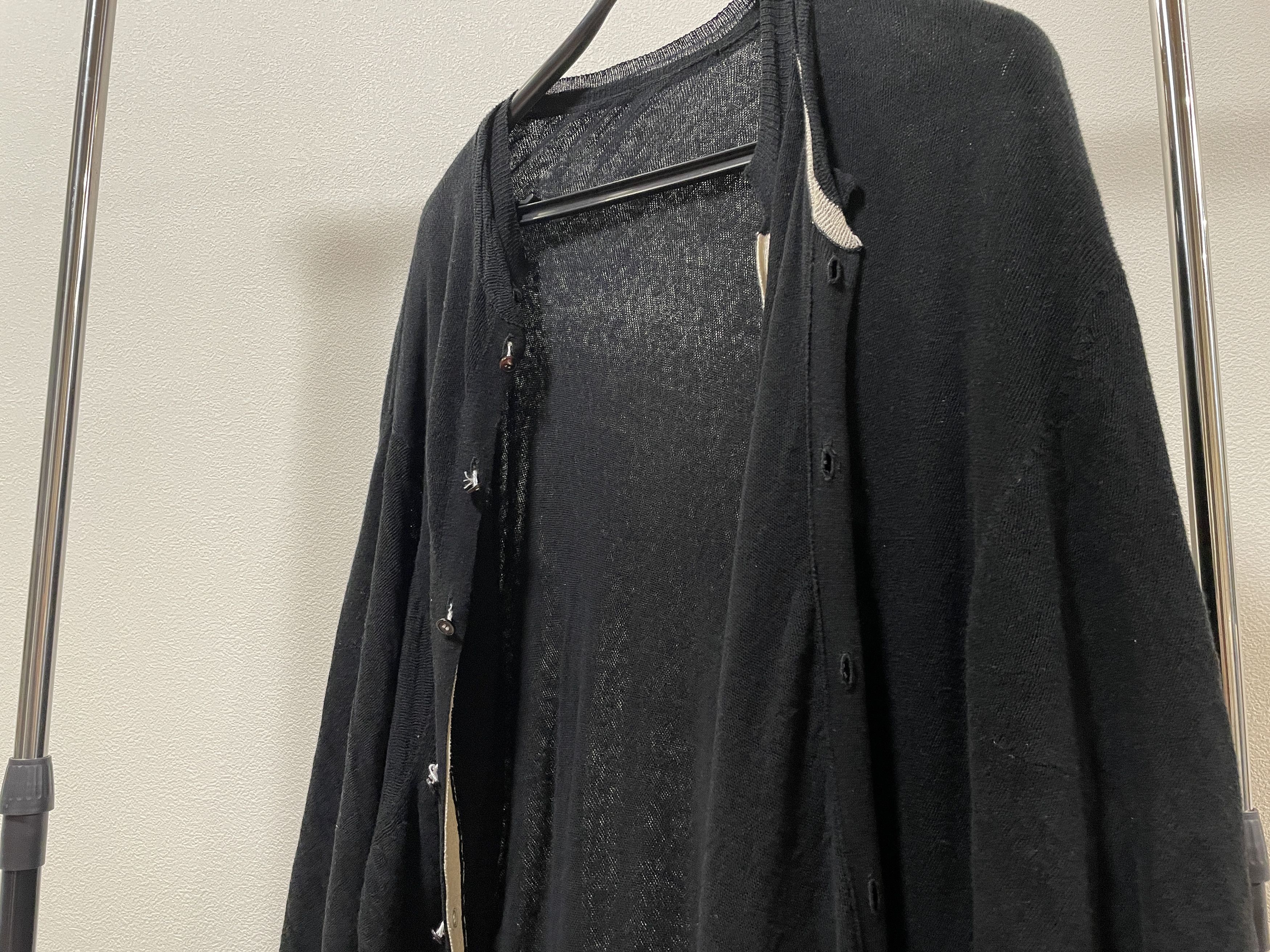 Yohji Yamamoto Yohji Yamamoto POUR HOMME Layered Knit Cardigan (3-Way) Size US M / EU 48-50 / 2 - 6 Thumbnail