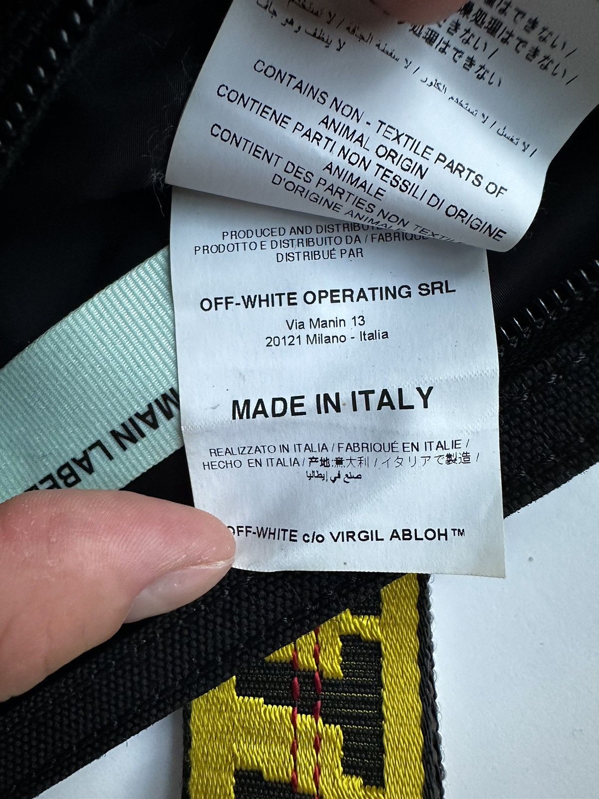 Off-White CORDURA HIP BELT BLACK YELLOW OFF - WHITE Size ONE SIZE - 6 Thumbnail