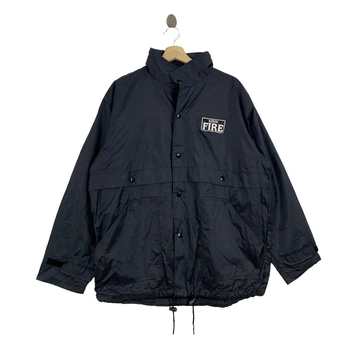 Japanese Brand × Vintage Vintage KIRIN FIRE Japanese Brand Zipper Windbreaker Size US XL / EU 56 / 4 - 4 Thumbnail