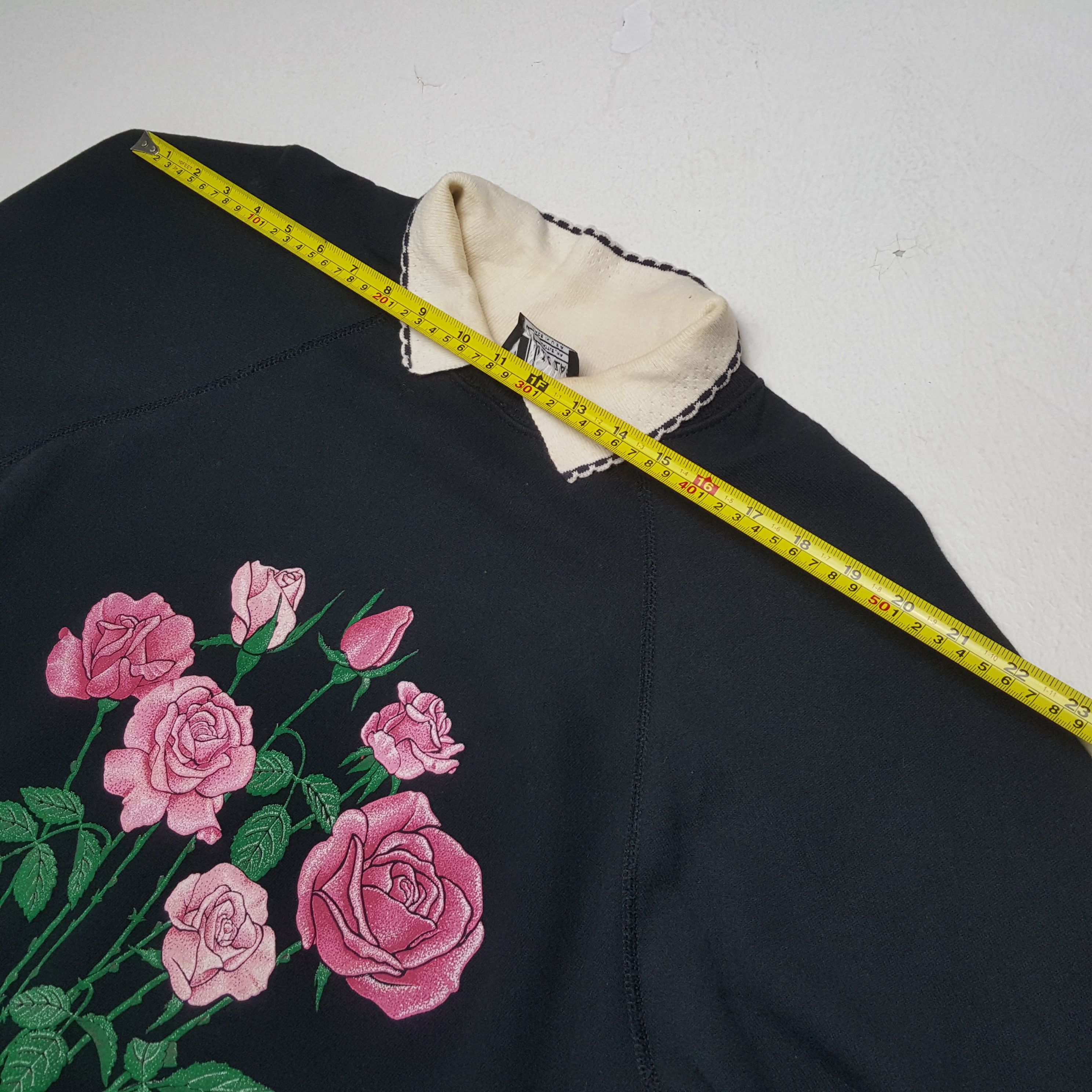 Vintage FLOWER ZIG ZAG Streetwear Style Collar Sweatshirt Size US L / EU 52-54 / 3 - 4 Thumbnail