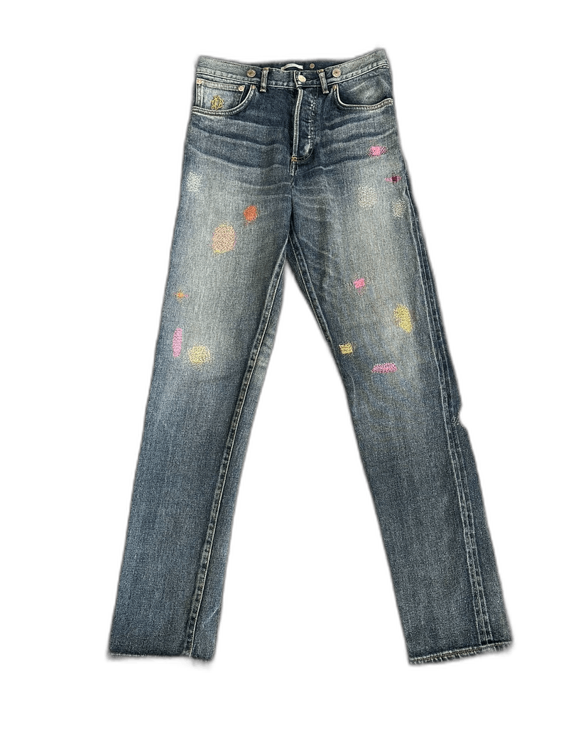 Dior Homme SS10 COLD LOVE `Fuel to Fire´ Burnt Denim Jeans