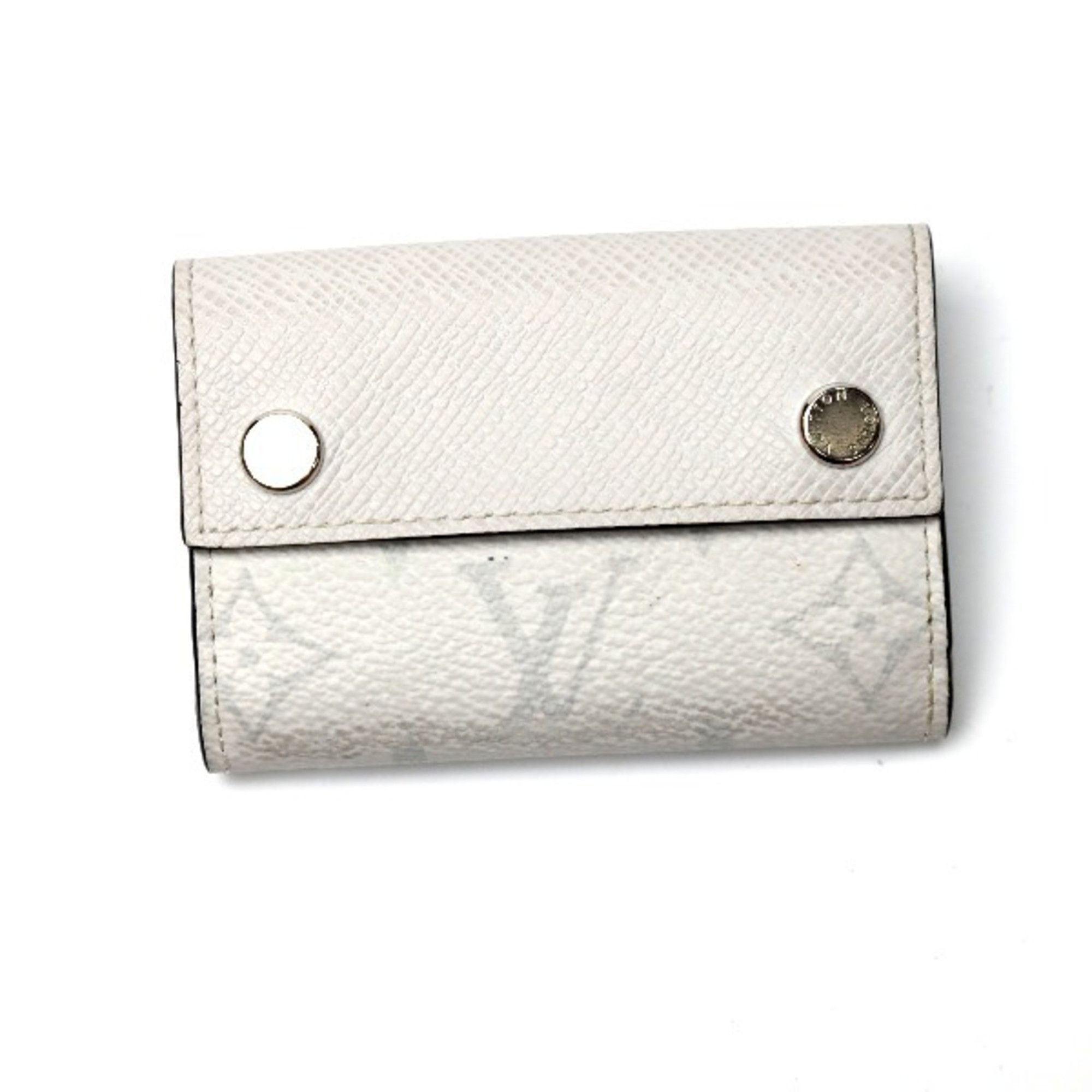 image of Louis Vuitton Discovery Compact Wallet Taiga With Coin Purse Minimum M67621 Louis Vuitton Bron Trif