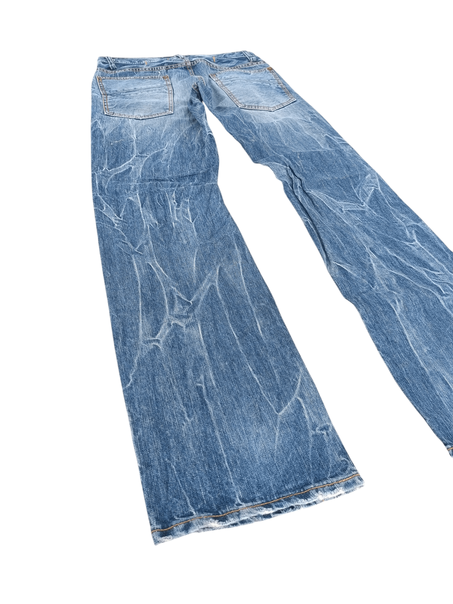 If Six Was Nine × Japanese Brand FLARED💥JAPANESE BRAND BLUE WAY THUNDER FADED DENIM 🟦 E188 Size US 30 / EU 46 - 11 Thumbnail