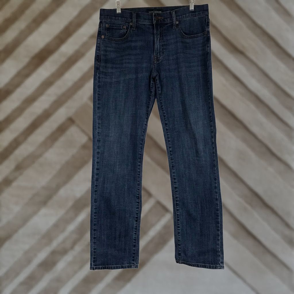 Lucky Brand Lucky Brand Mens Jeans Straight Leg Medium Wash Blue Denim Size 32x32 Size US 32 / EU 48 - 1 Thumbnail