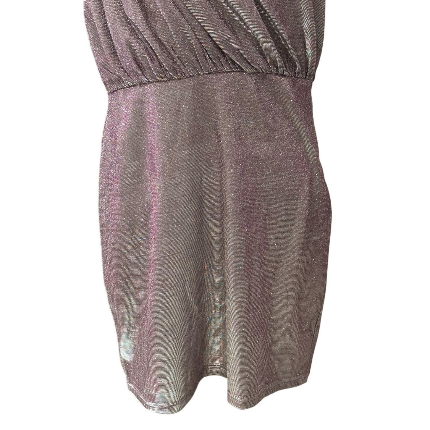 Other Area Sheath Dress One Shoulder Lightweight Metallic L NWOT Size L / US 10 / IT 46 - 3 Thumbnail