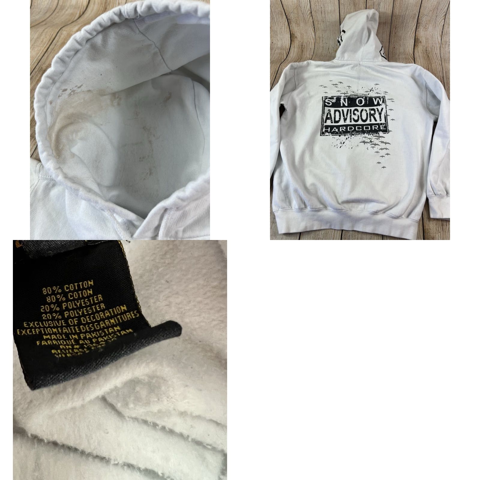 Vintage Hard Core Waterfowl Hoodie Mens Large White Pullover Hooded Pockets Outdoor Classic Sweatshirt Size US L / EU 52-54 / 3 - 8 Thumbnail
