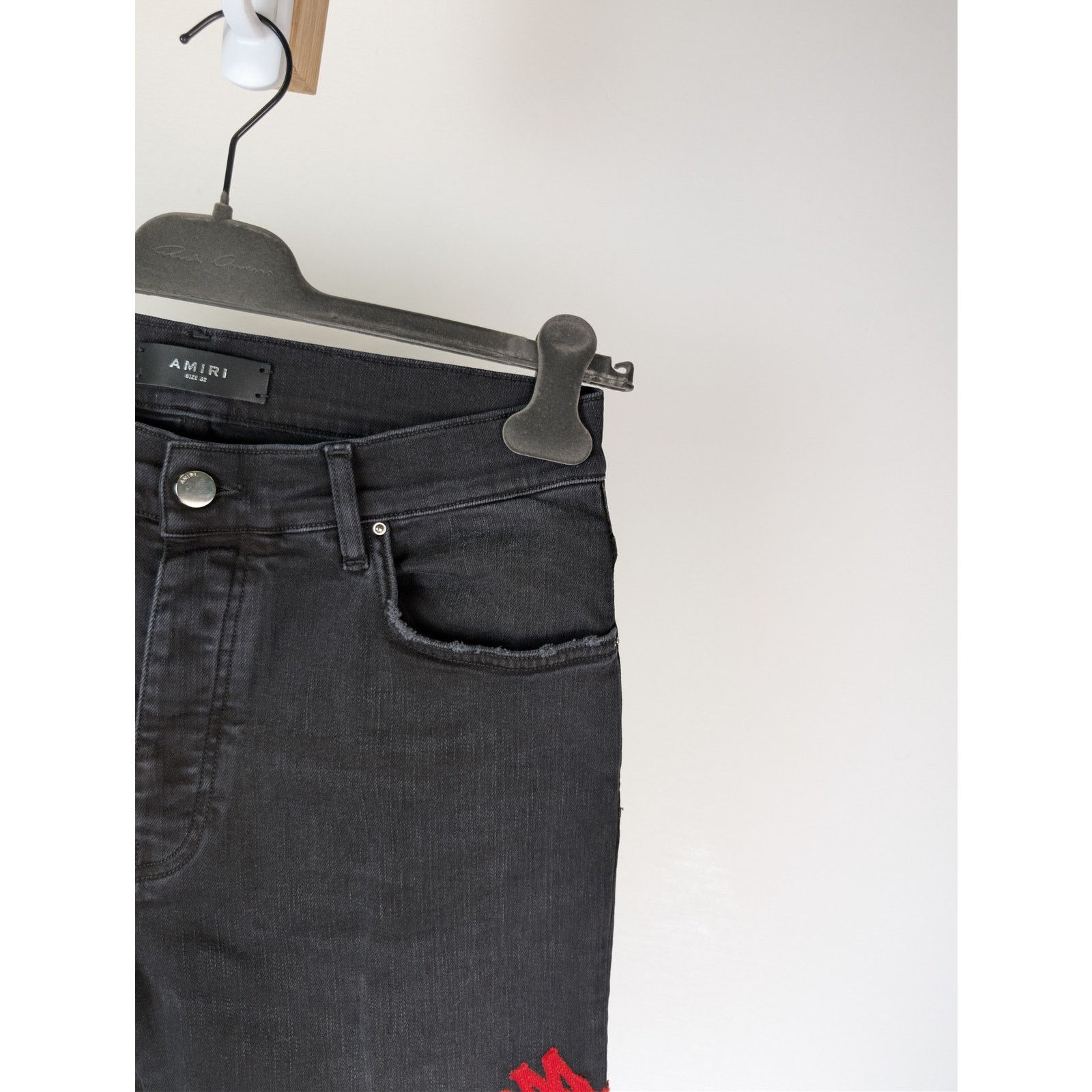Amiri o1rshd1 MA Quad Applique Skinny Jeans in Black Size US 32 / EU 48 - 5 Thumbnail