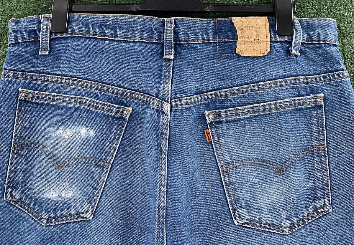 Levi's VTG 80’s Levi’s 40505-0215 Orange Tab Distressed Jeans Sz 38 Size US 38 / EU 54 - 4 Thumbnail