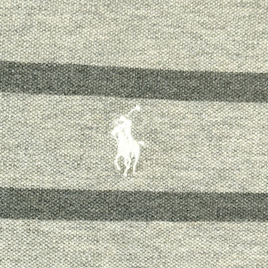 Polo Ralph Lauren VINTAGE Polo Ralph Lauren Shirt Adult LARGE Gray Stripe Monochrome 90s Polo by Ralph Lauren Chest 23 Length 30 Short Sleeve Size US L / EU 52-54 / 3 - 5 Thumbnail
