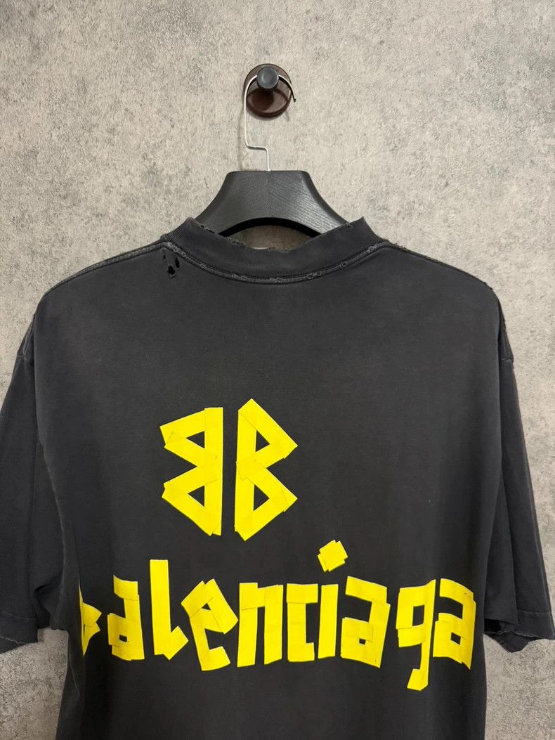 Balenciaga Balenciaga SS24 Tape Made Old Black Short Sleeve T-Shirt Size US XS / EU 42 / 0 - 6 Thumbnail