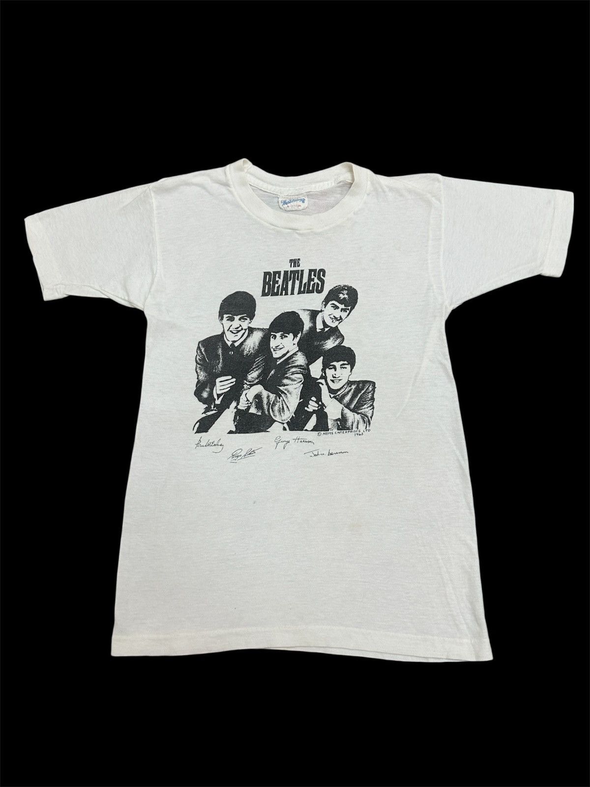 Band Tees True Vintage 1963 The Beatles Signature Tee Shirt (Bodyfit) Size US S / EU 44-46 / 1 - 1 Thumbnail