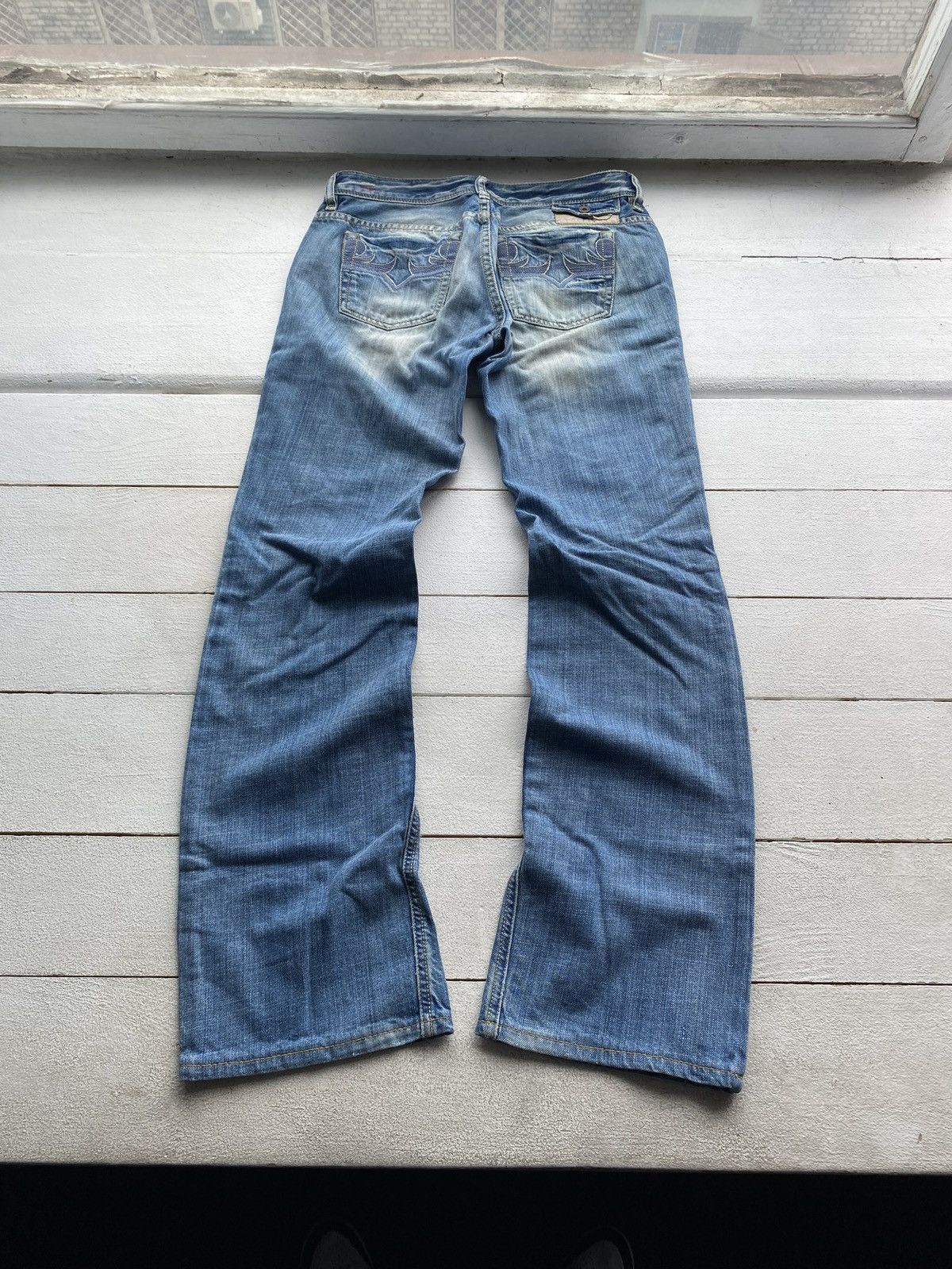 Diesel × Vintage 🔥Punk Opium Diesel Gothic Flared Womens Jeans emo goth rare Size 29" - 1 Thumbnail