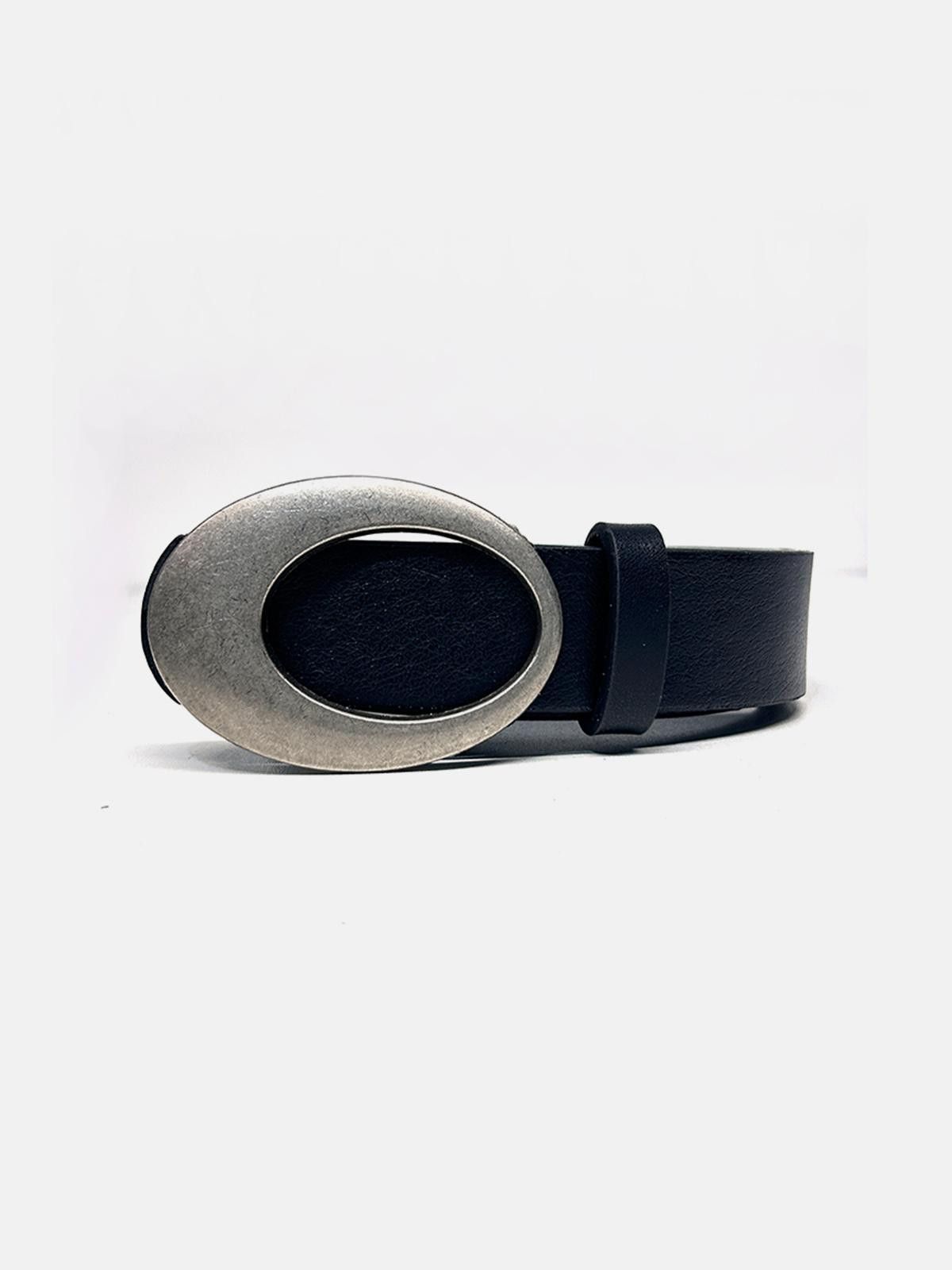 Japanese Brand Oval Buckle Leather Belt Size ONE SIZE - 1 Thumbnail