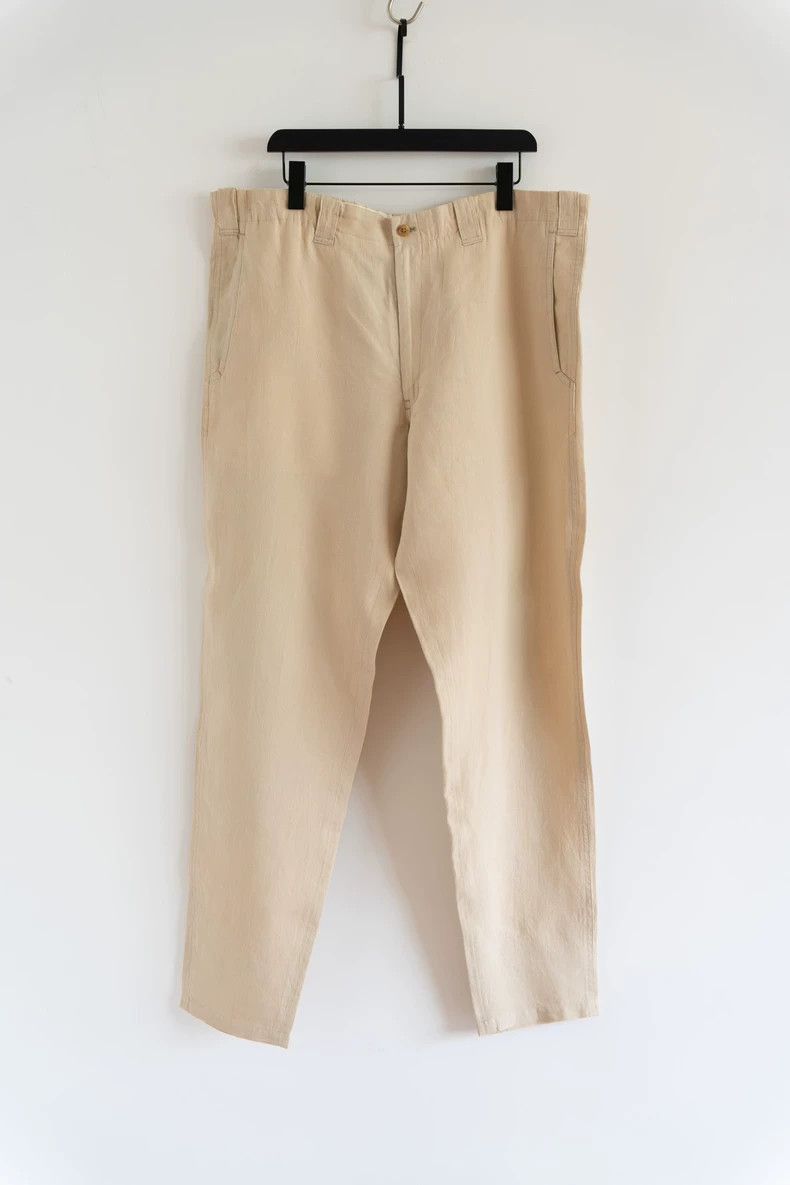 Yohji Yamamoto Yohji Yamamoto Yohji Yamamoto Loose Linen Trousers Size M Size US 44 / EU 60 - 1 Thumbnail